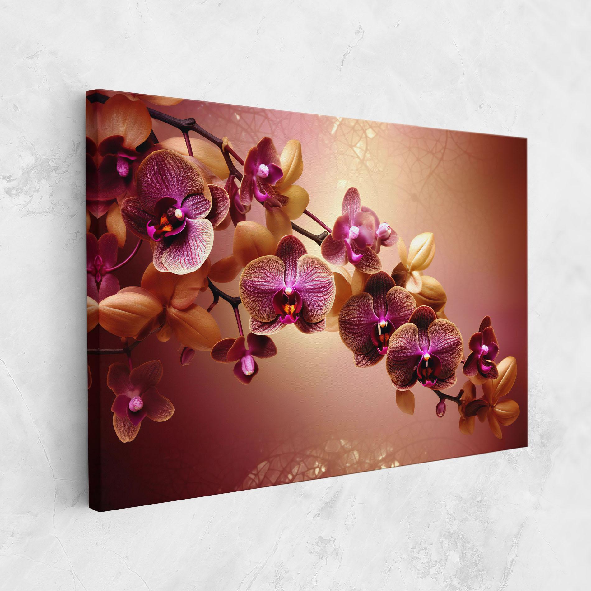 Картина на платно Purple Cream Orchid mockup 1