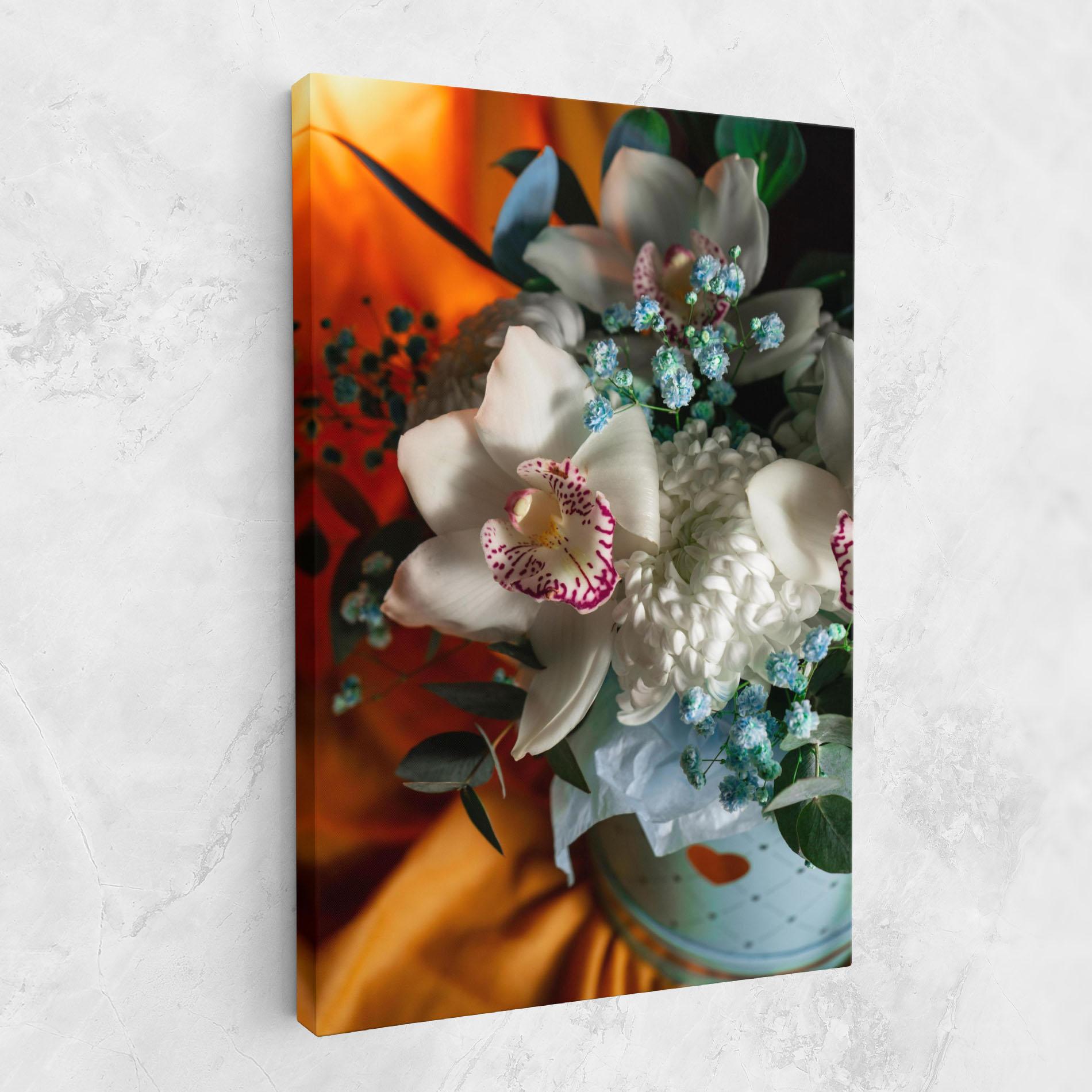Картина на платно Orchid In Vase mockup 1