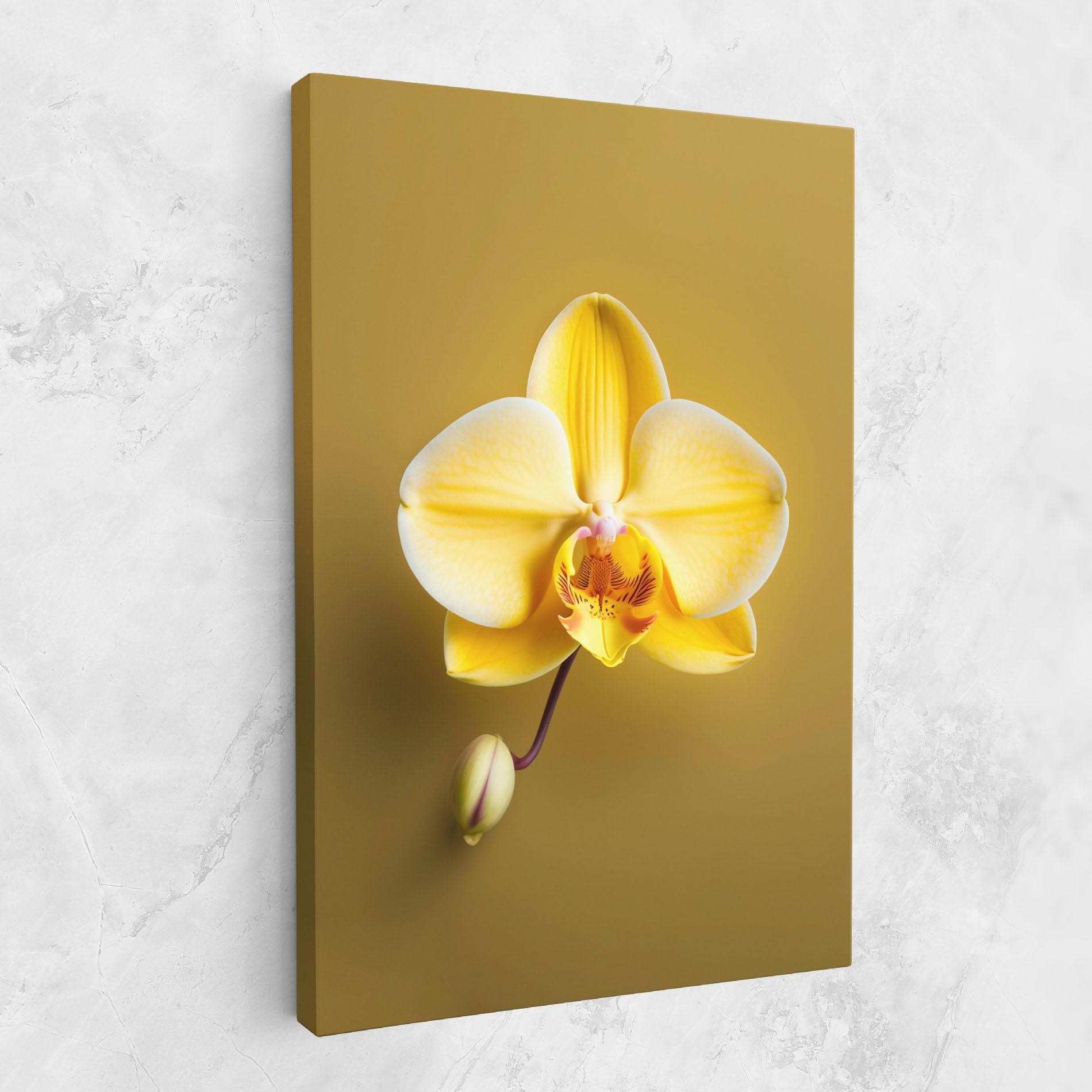 Картина на платно Pastel Yellow Orchid mockup 1