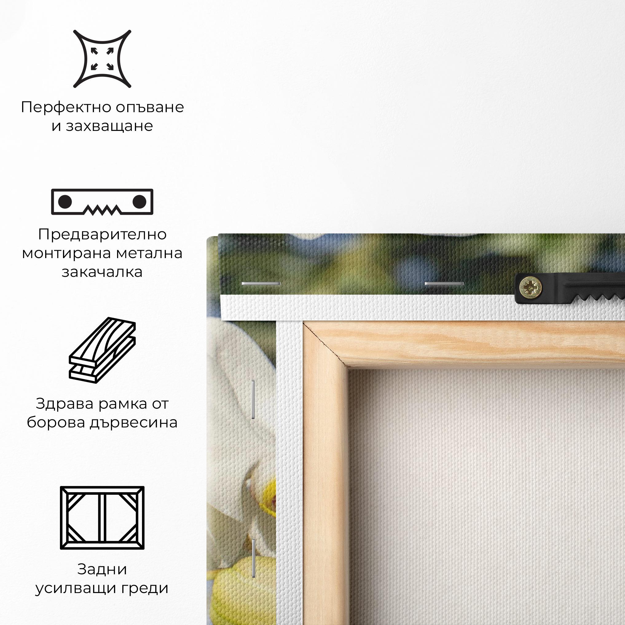 Картина на платно Big Orchids In Nature mockup 5