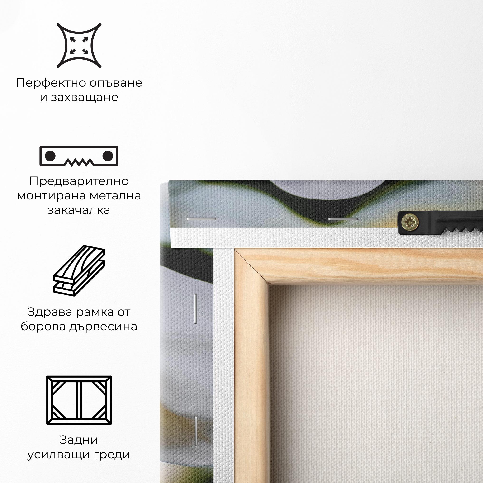 Картина на платно Cream Orchid In Nature mockup 5