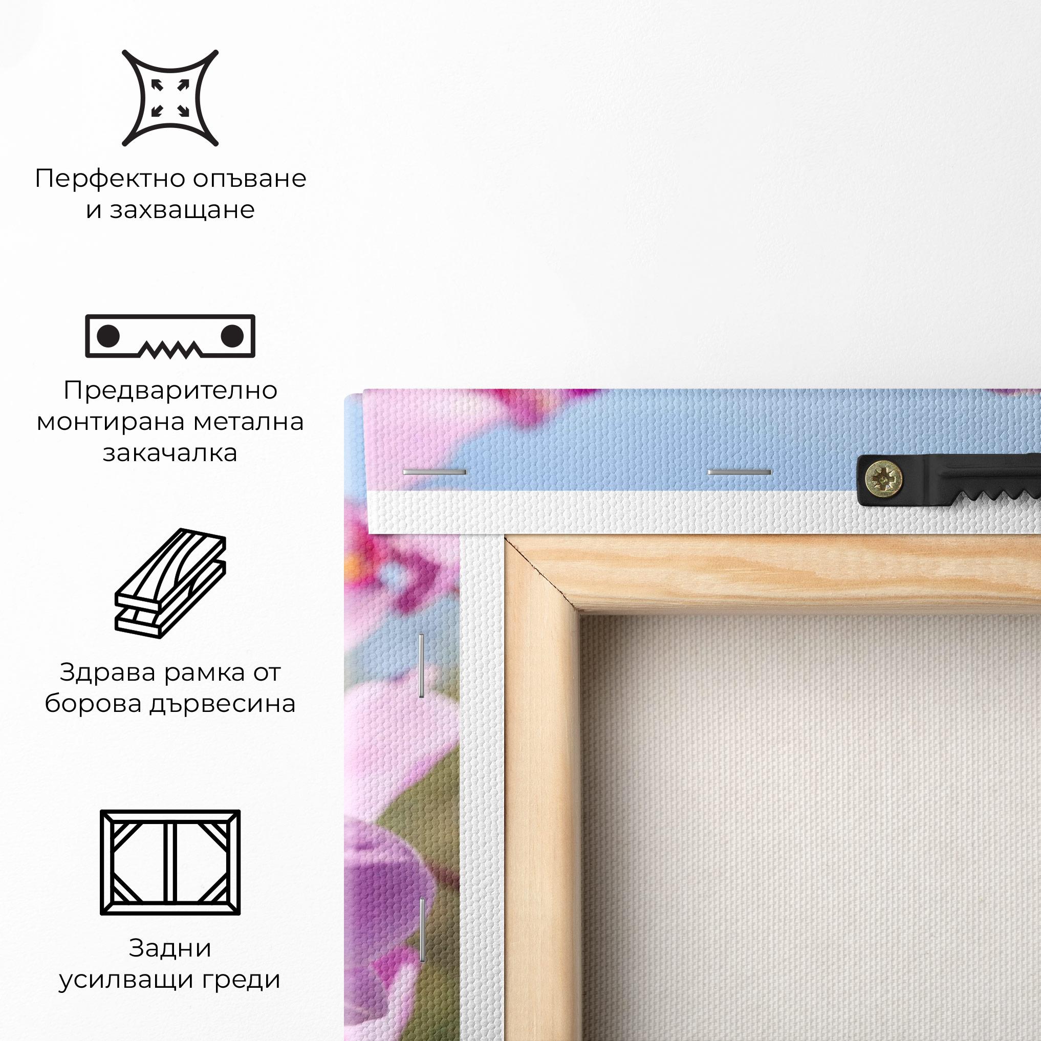 Картина на платно Orchids In The Garden mockup 5