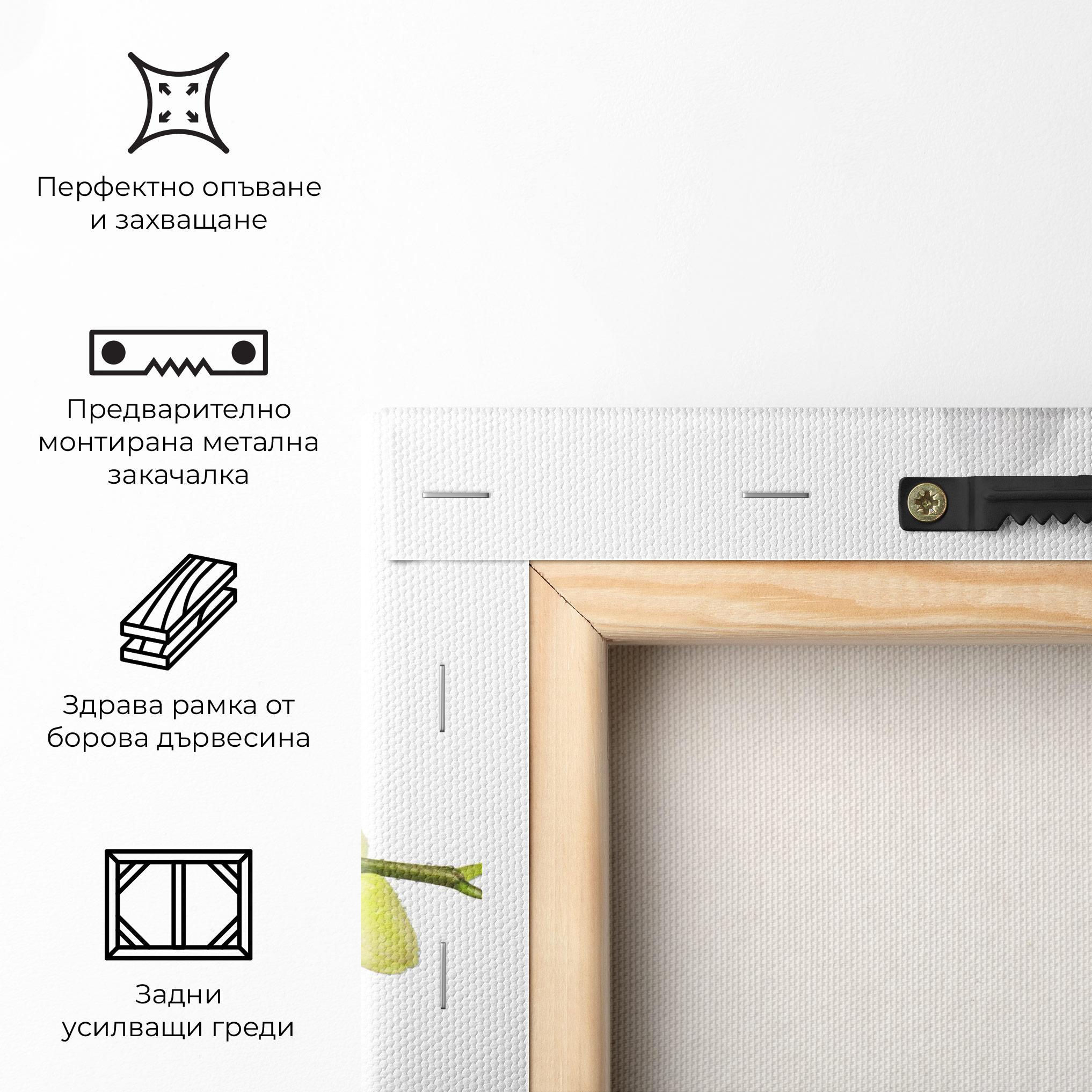 Картина на платно Orchids On White mockup 5