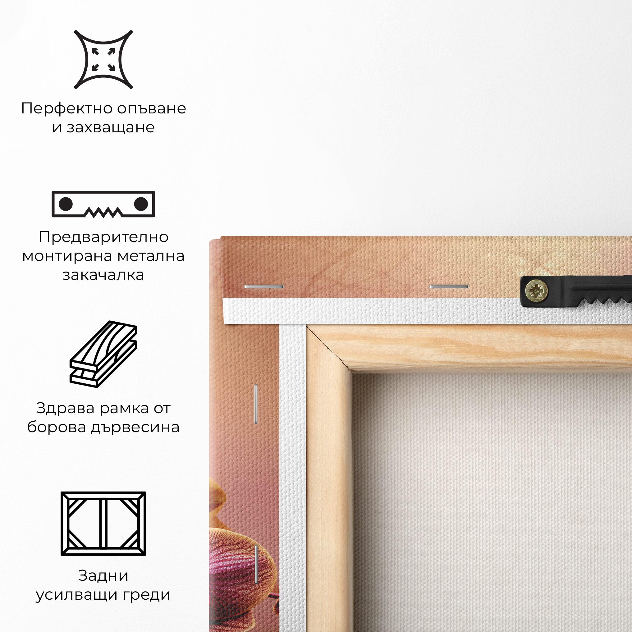 Картина на платно Purple Cream Orchid mockup 5