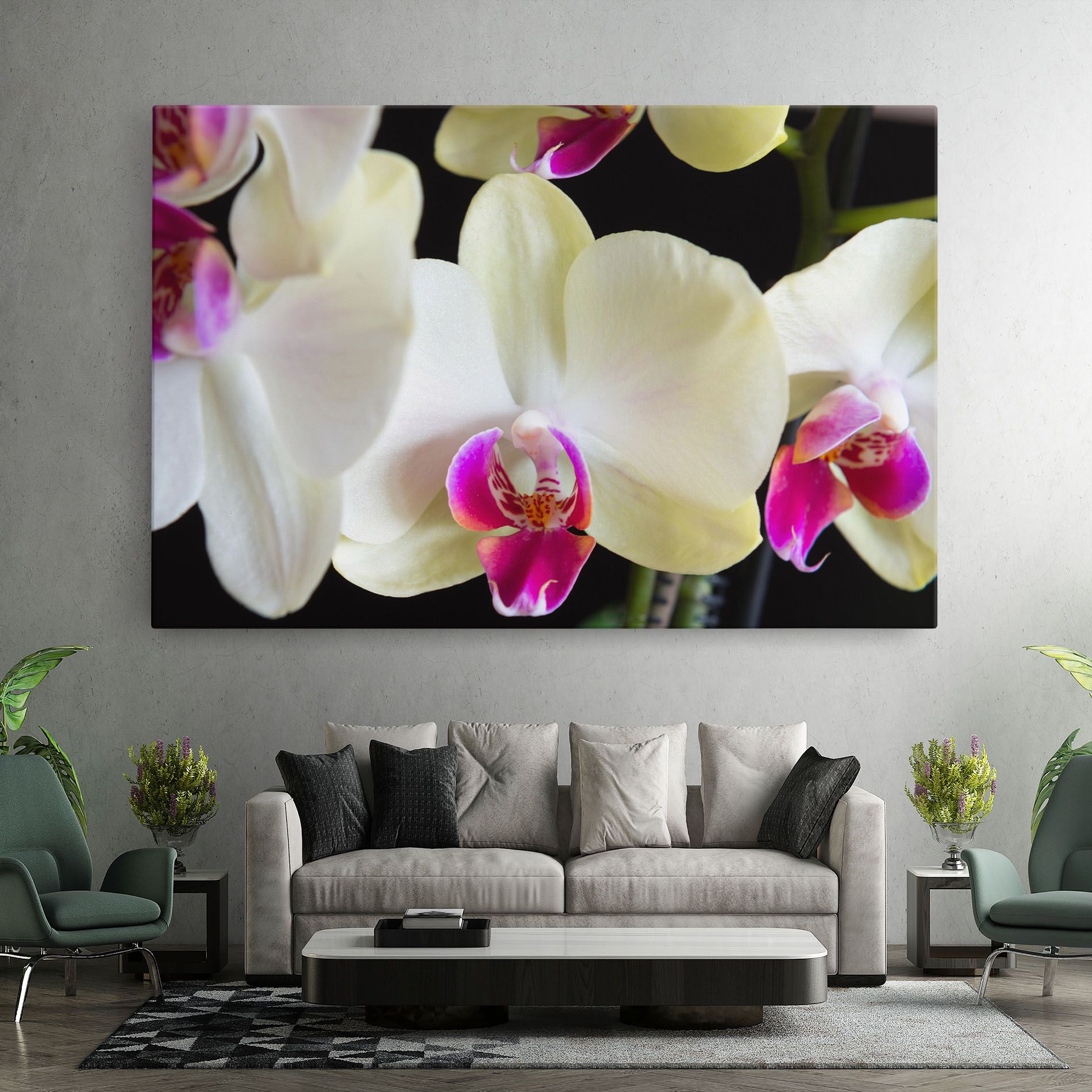 Cream Purple Orchids mockup 7