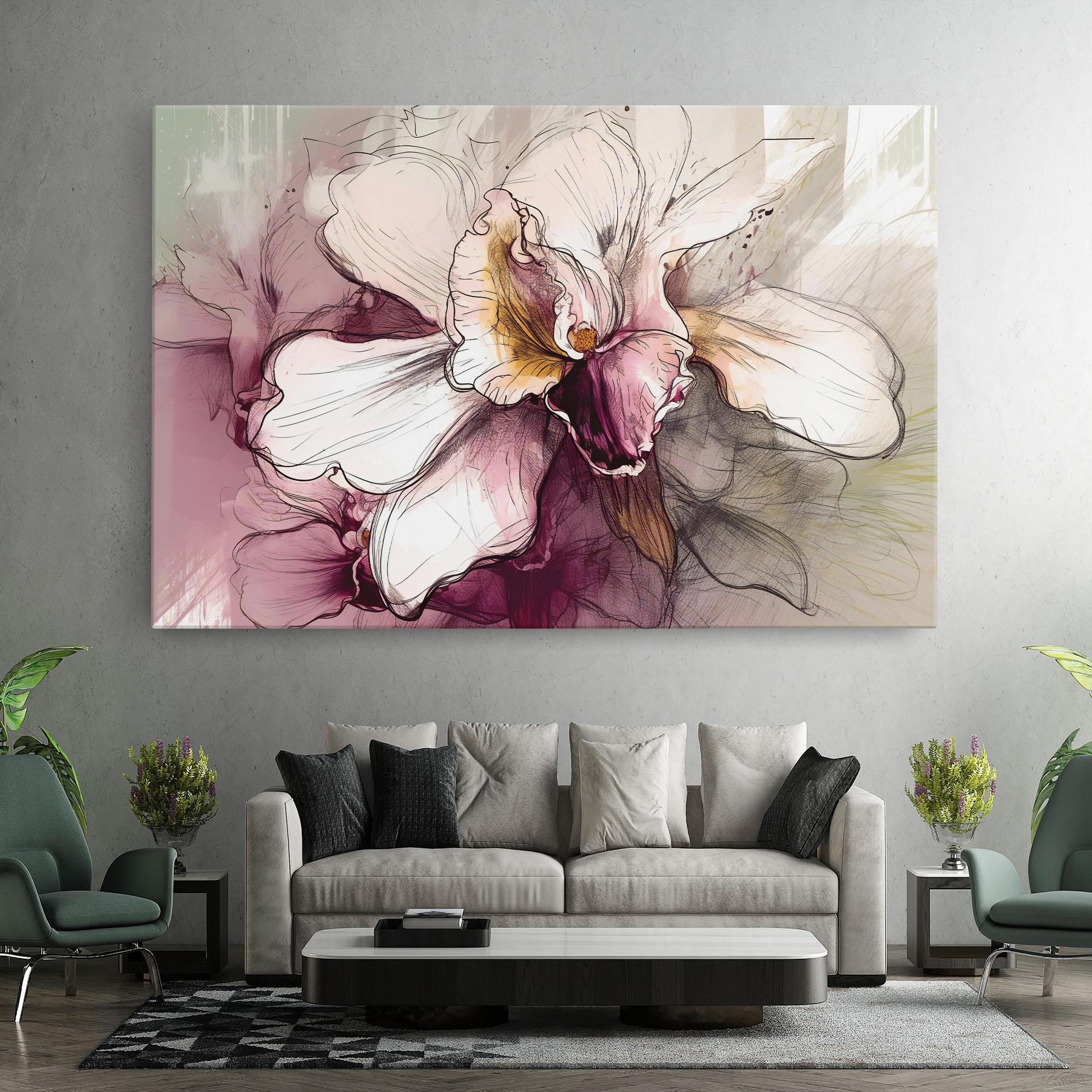 Картина на платно Painted Purple Orchid mockup 7