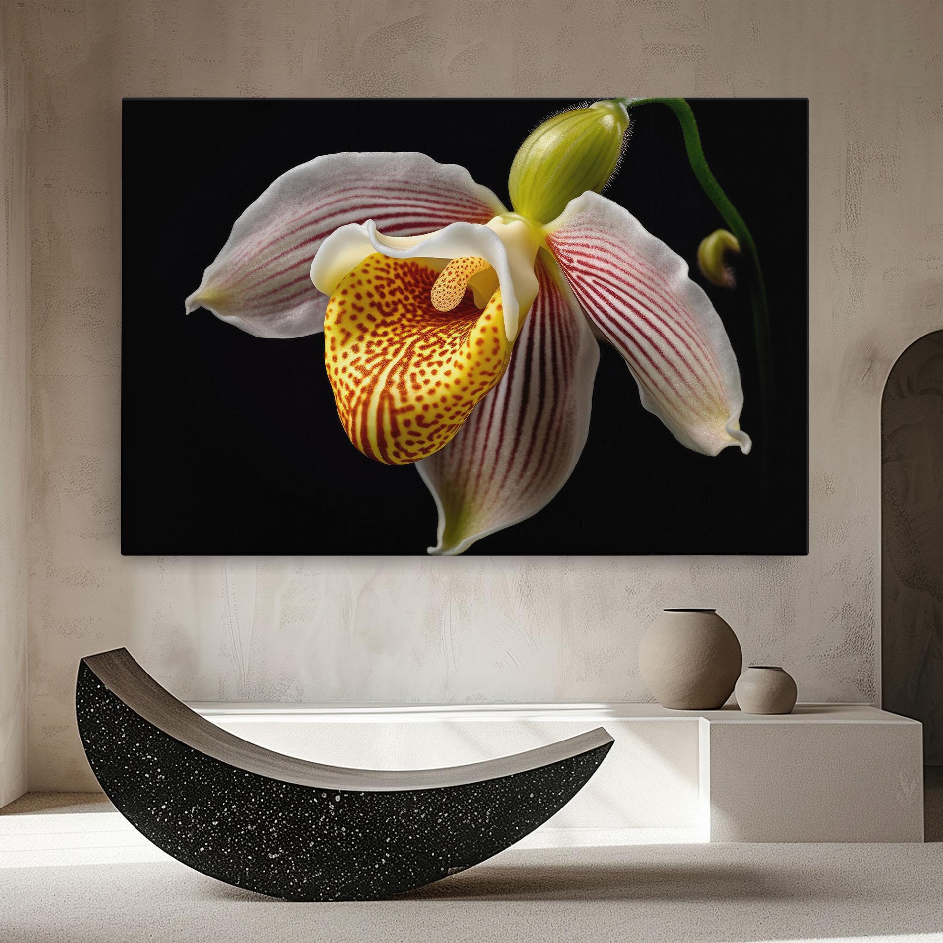 Картина на платно Orchid On Black mockup 8