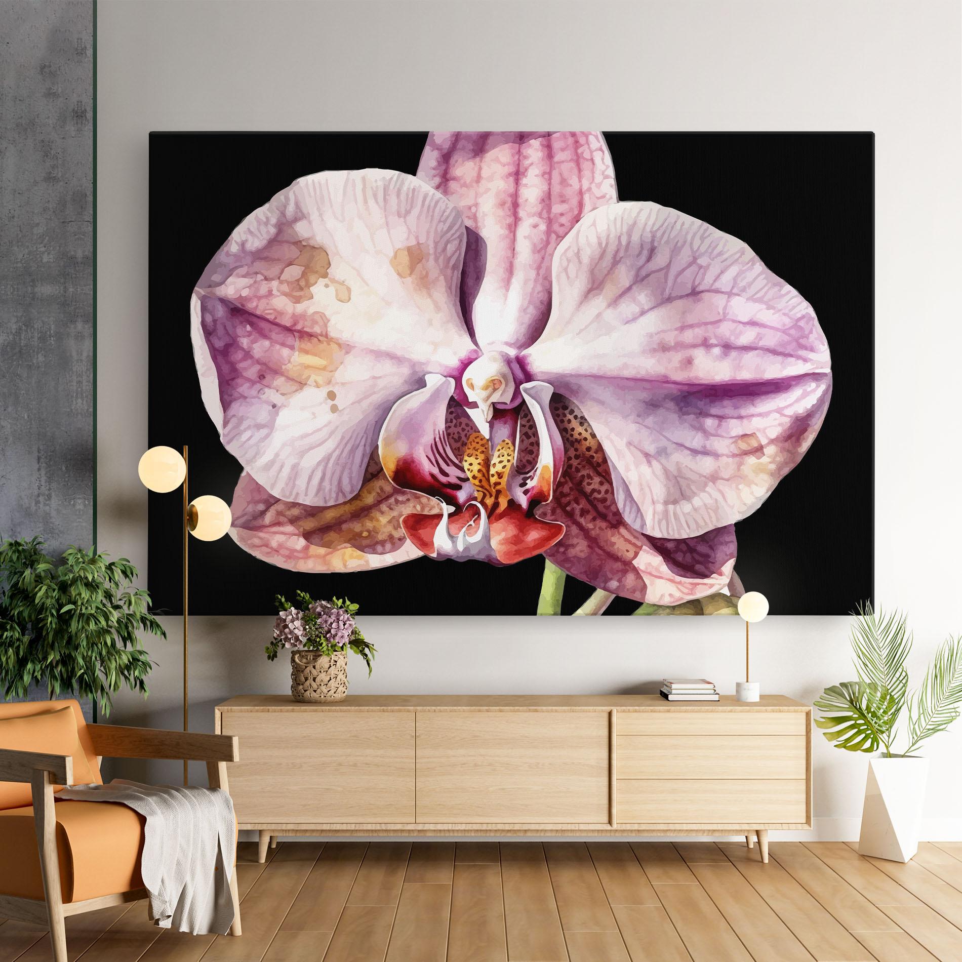 Картина на платно Painted Orchid mockup 9