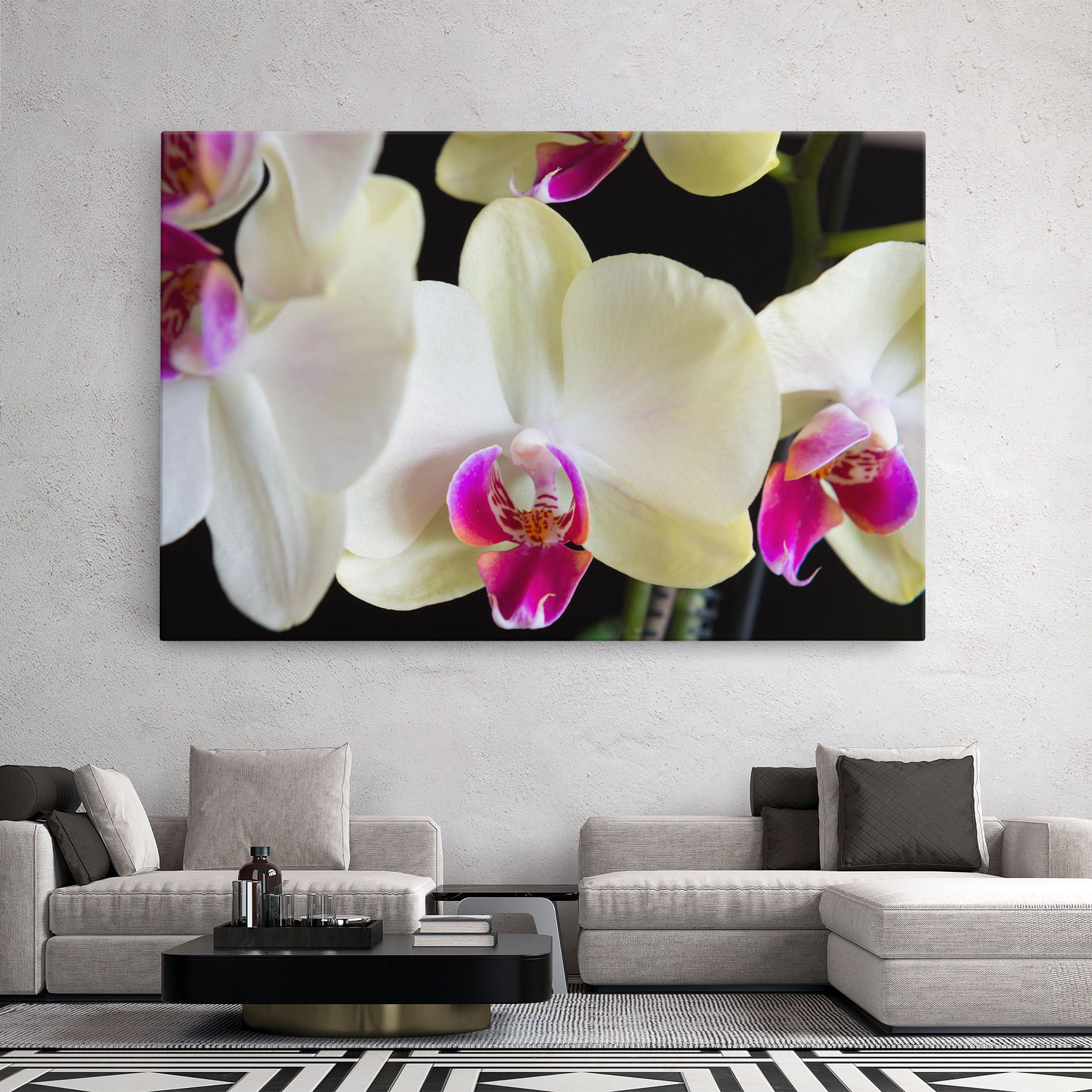 Cream Purple Orchids mockup 2