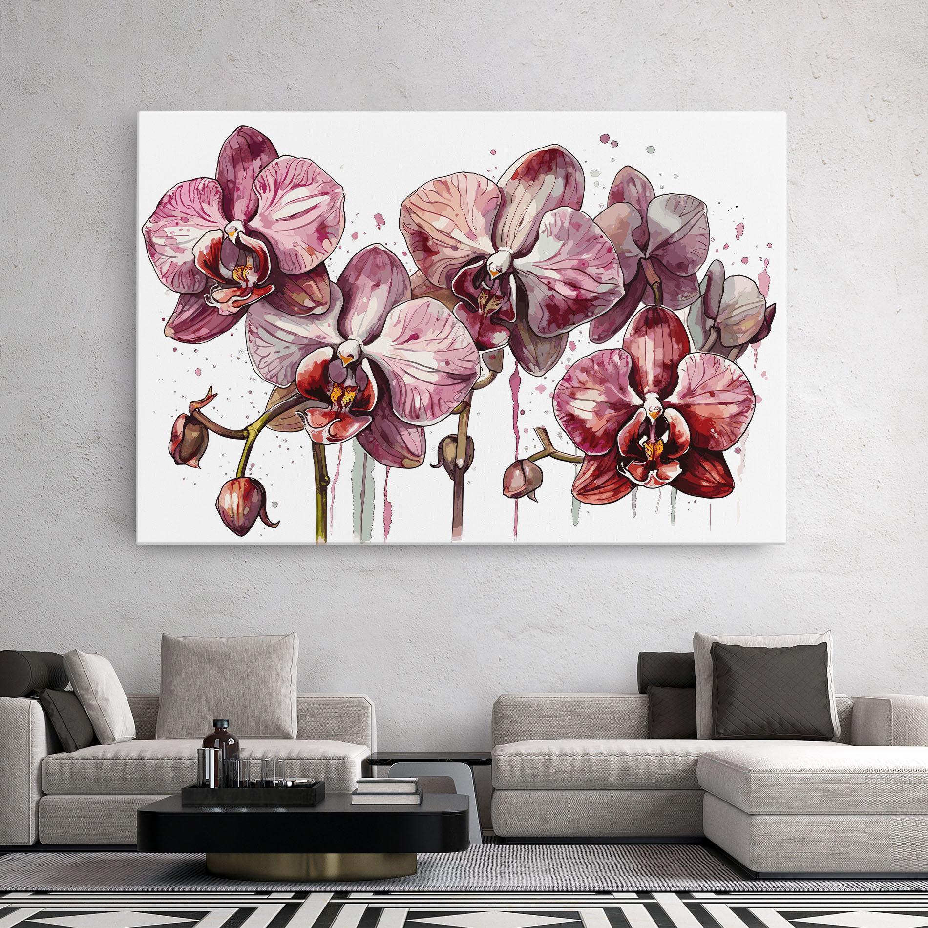 Картина на платно Orchid Art mockup 2