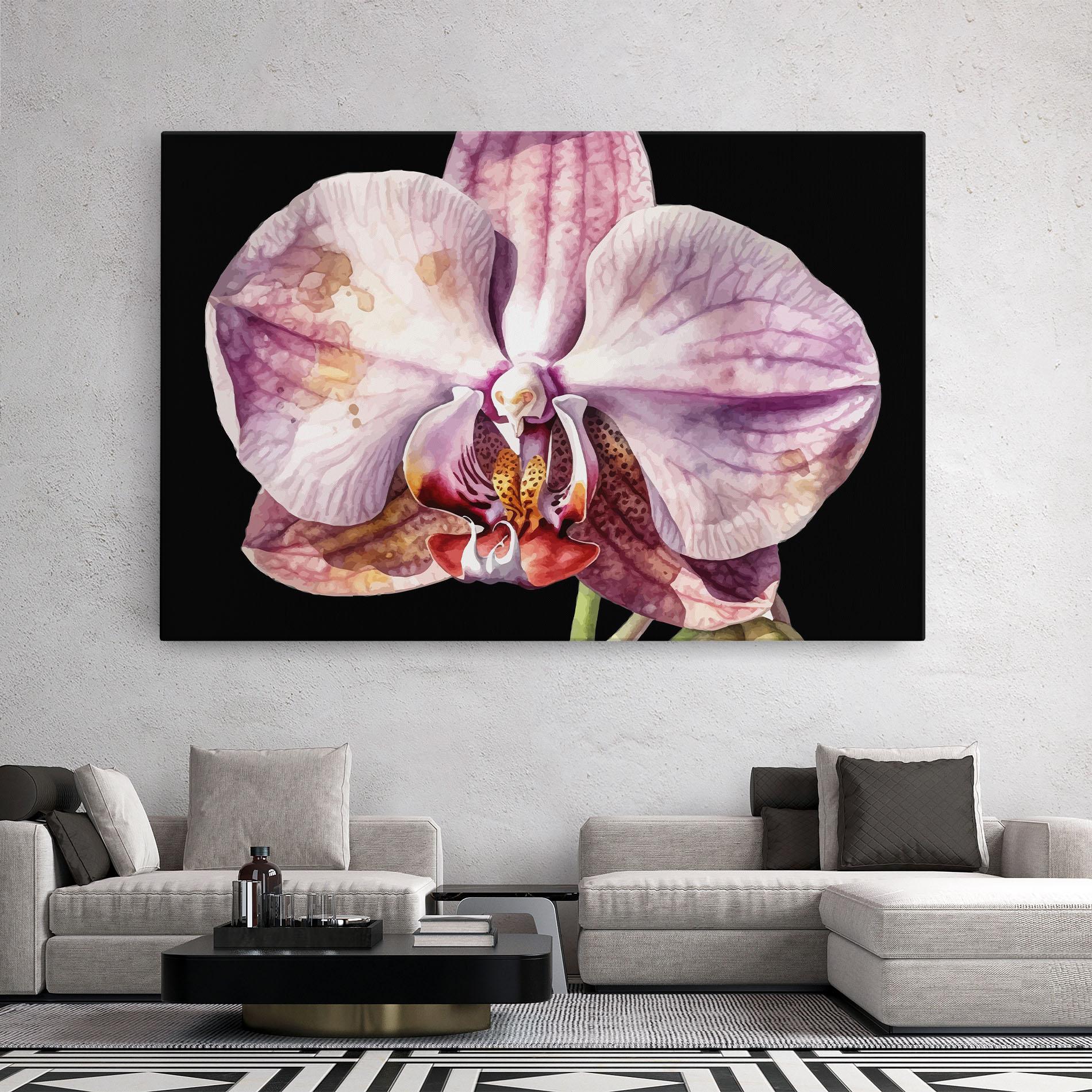 Картина на платно Painted Orchid mockup 2