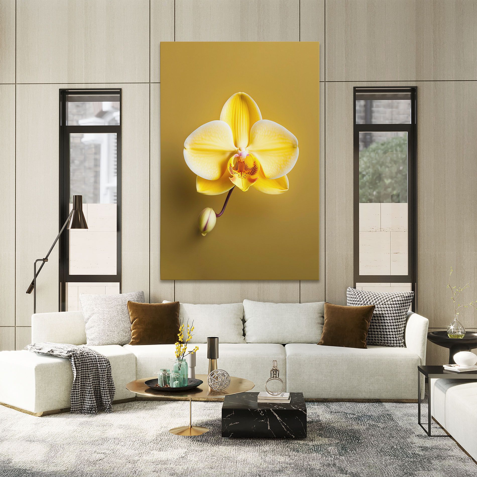 Pastel Yellow Orchid mockup 2