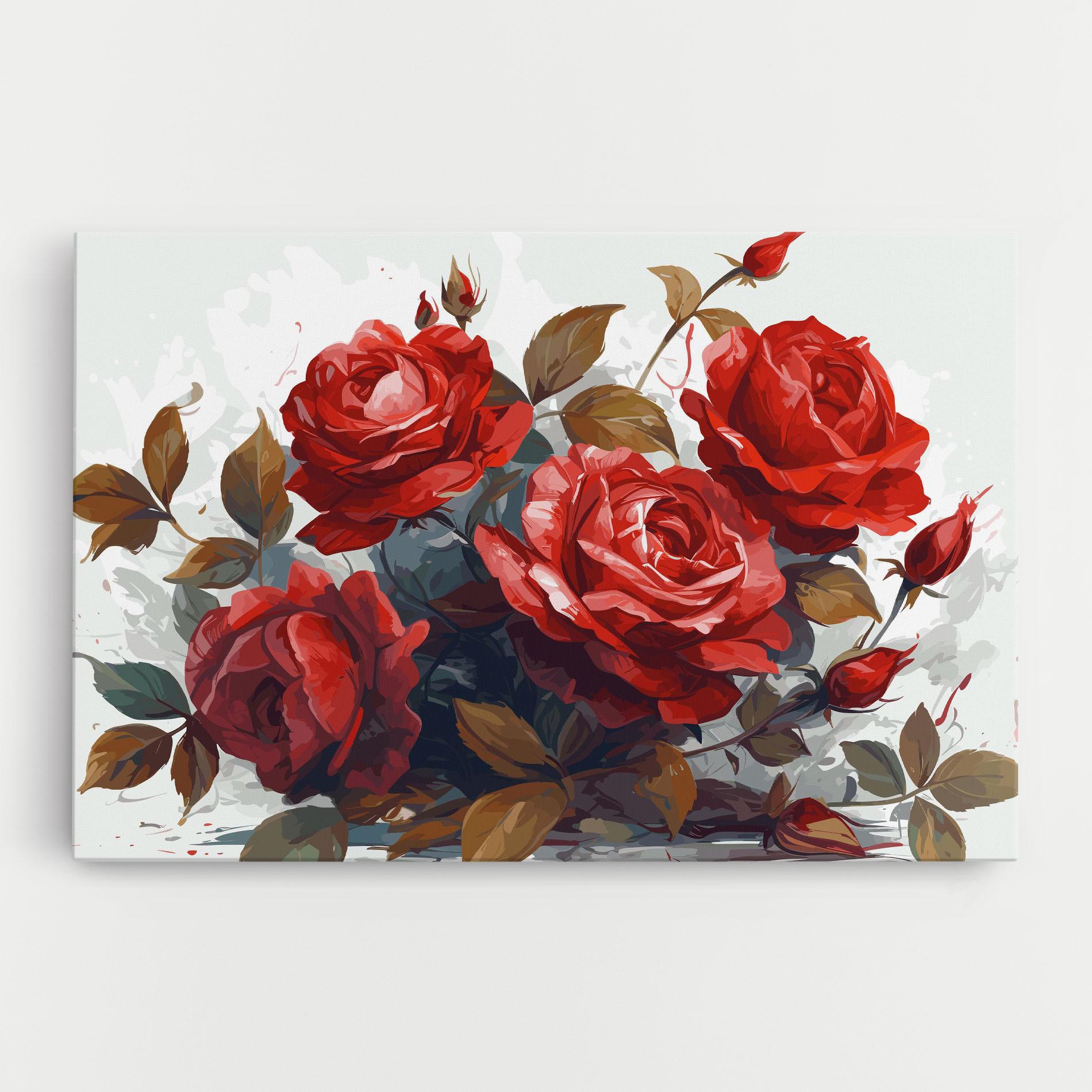 Картина на платно Beautiful Red Roses mockup 0