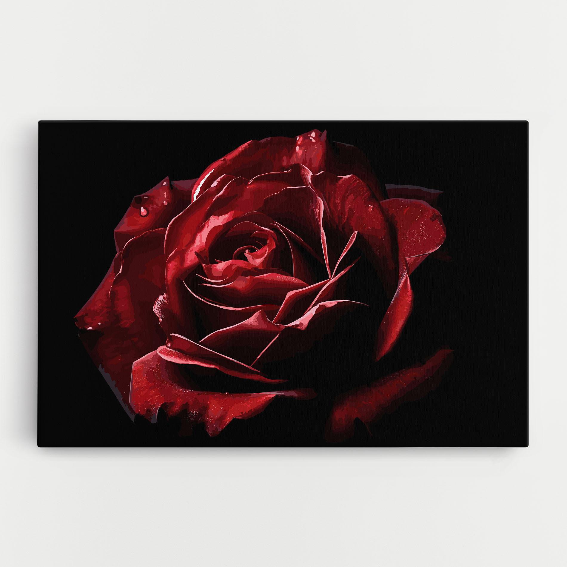 Картина на платно Big Red Rose mockup 0