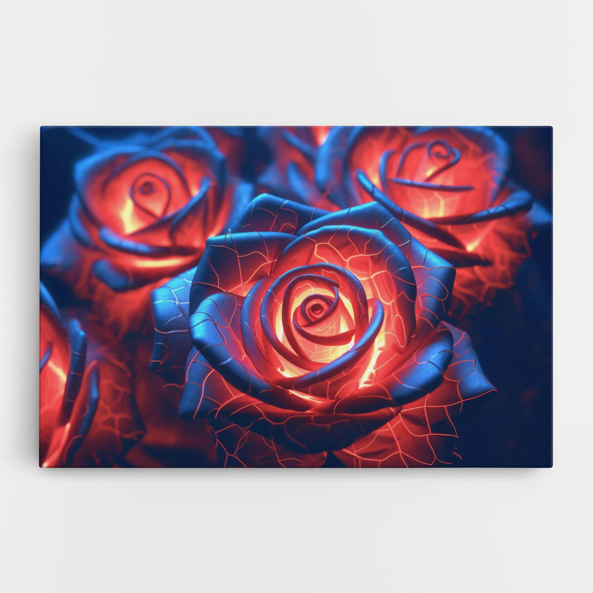 Картина на платно Glowing Roses mockup 0