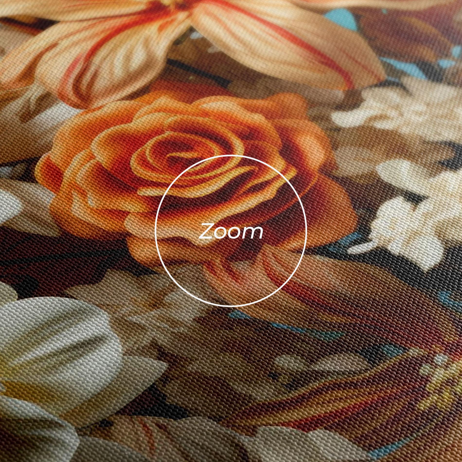 Картина на платно Orange Cream Rose mockup 3