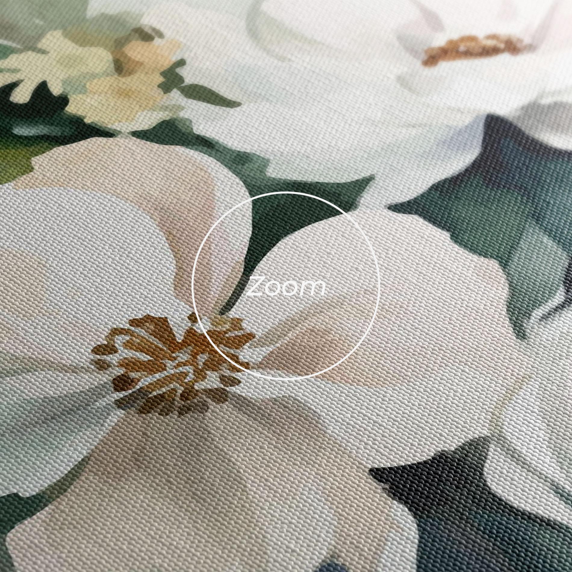 Картина на платно White Rose Paint mockup 3