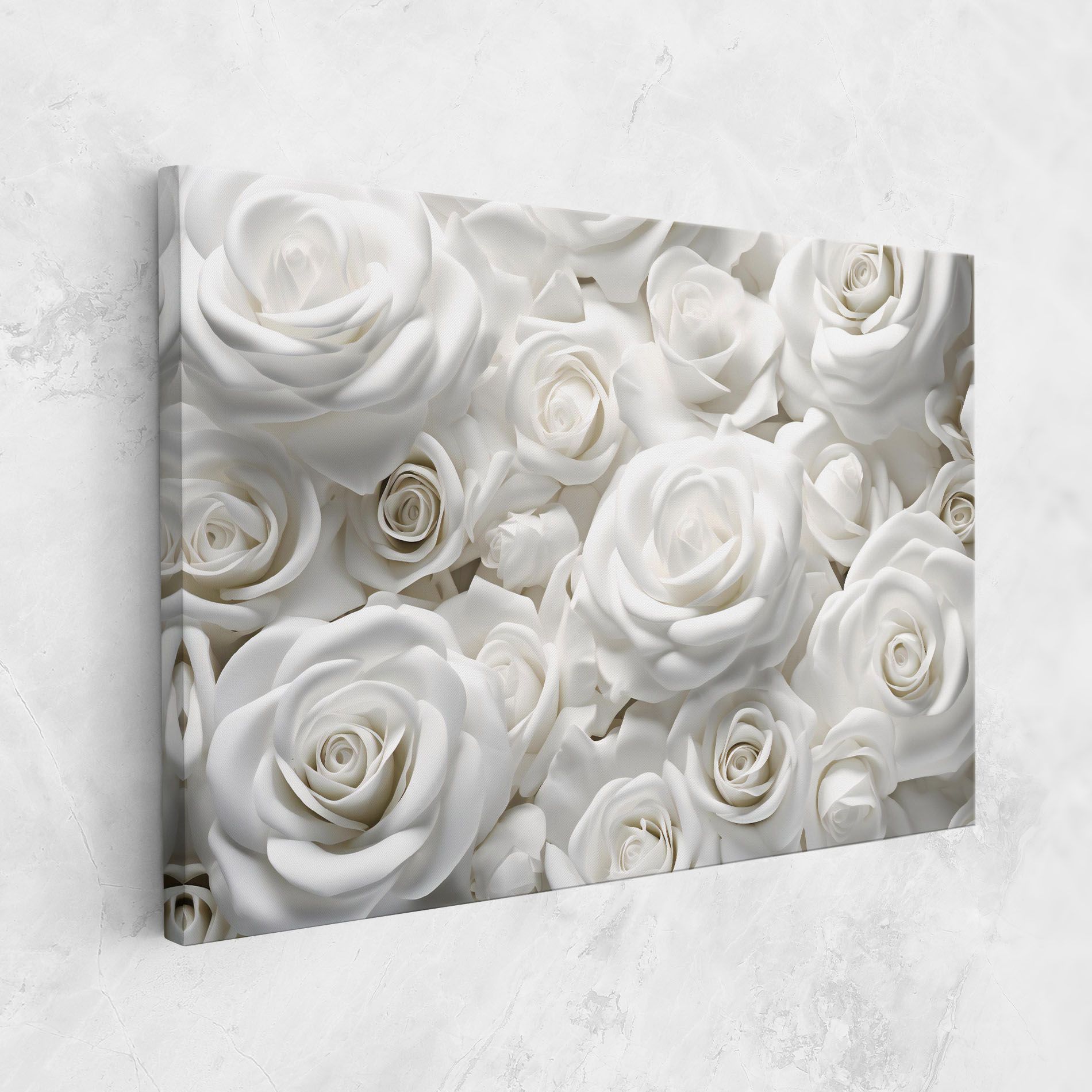 3d White Roses mockup 1