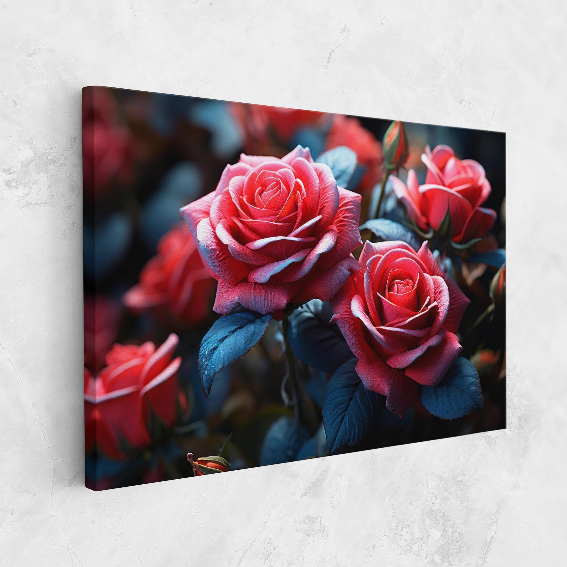 Картина на платно Dark Pink Rose mockup 1