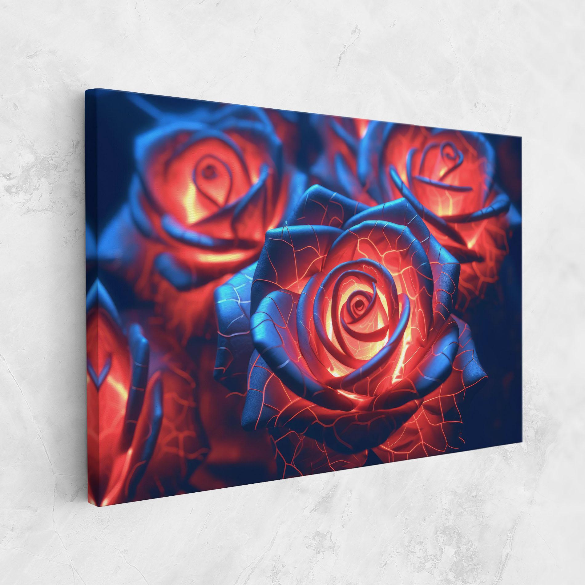 Картина на платно Glowing Roses mockup 1