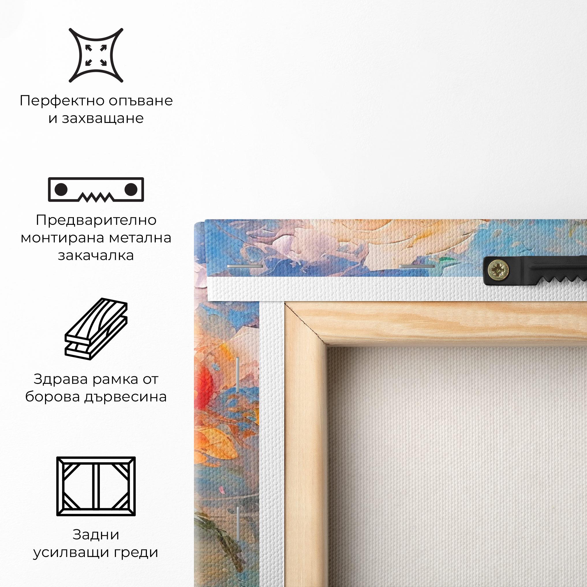 Картина на платно Light Orange Rose Painting mockup 5