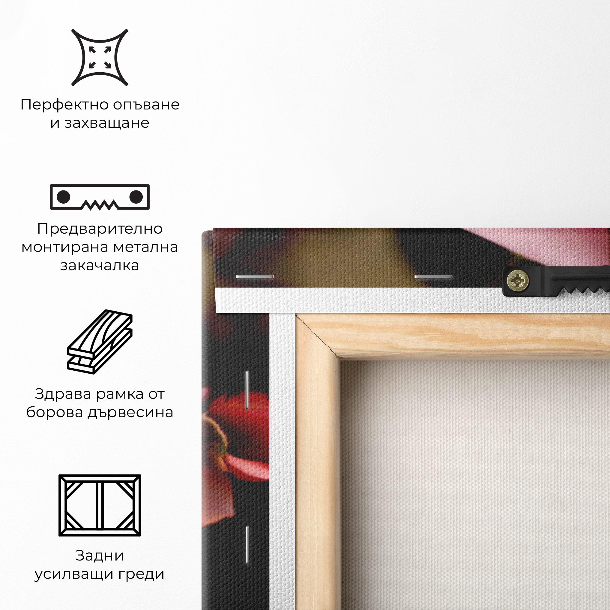 Картина на платно Opened Pink Rose mockup 5