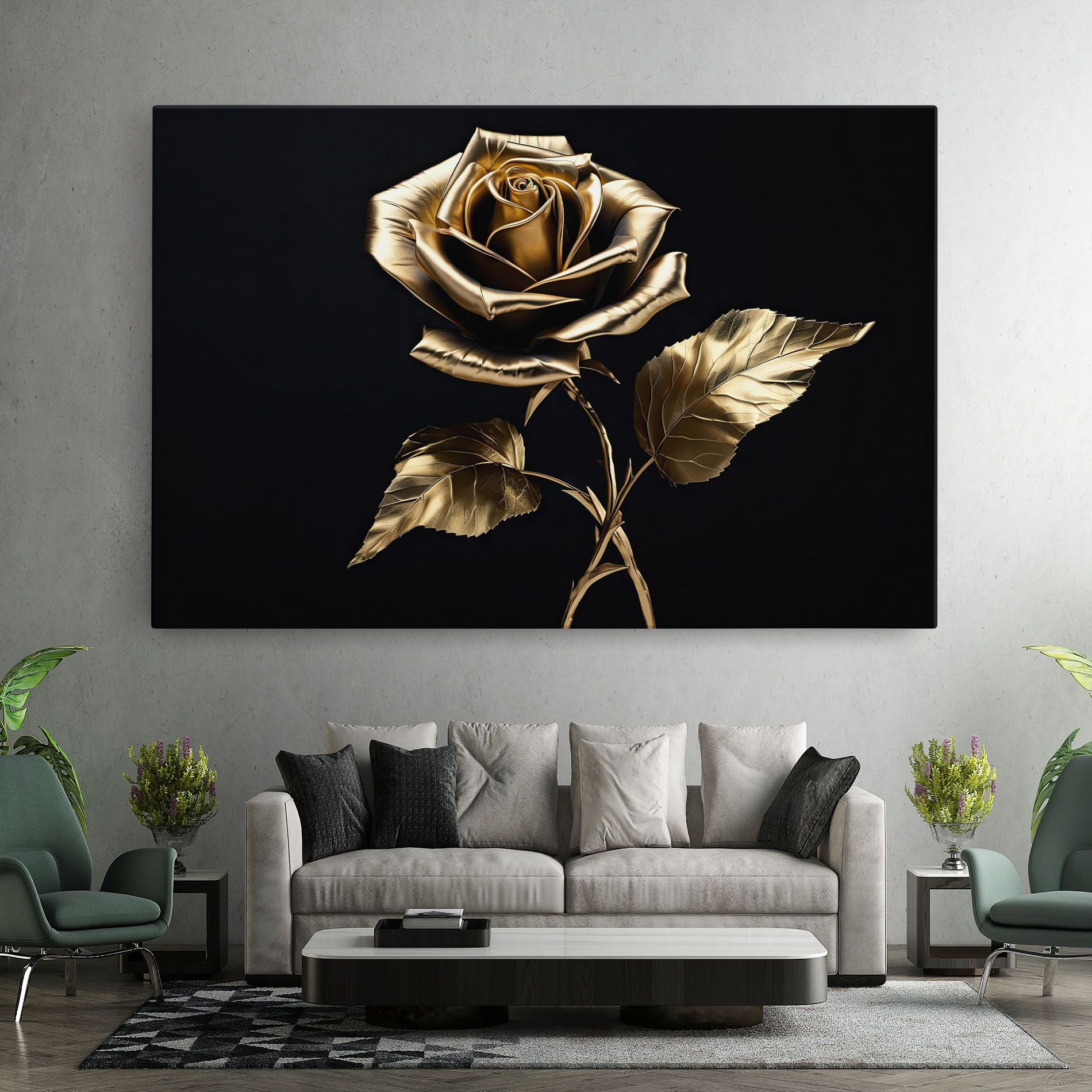 Beautiful Golden Rose mockup 7