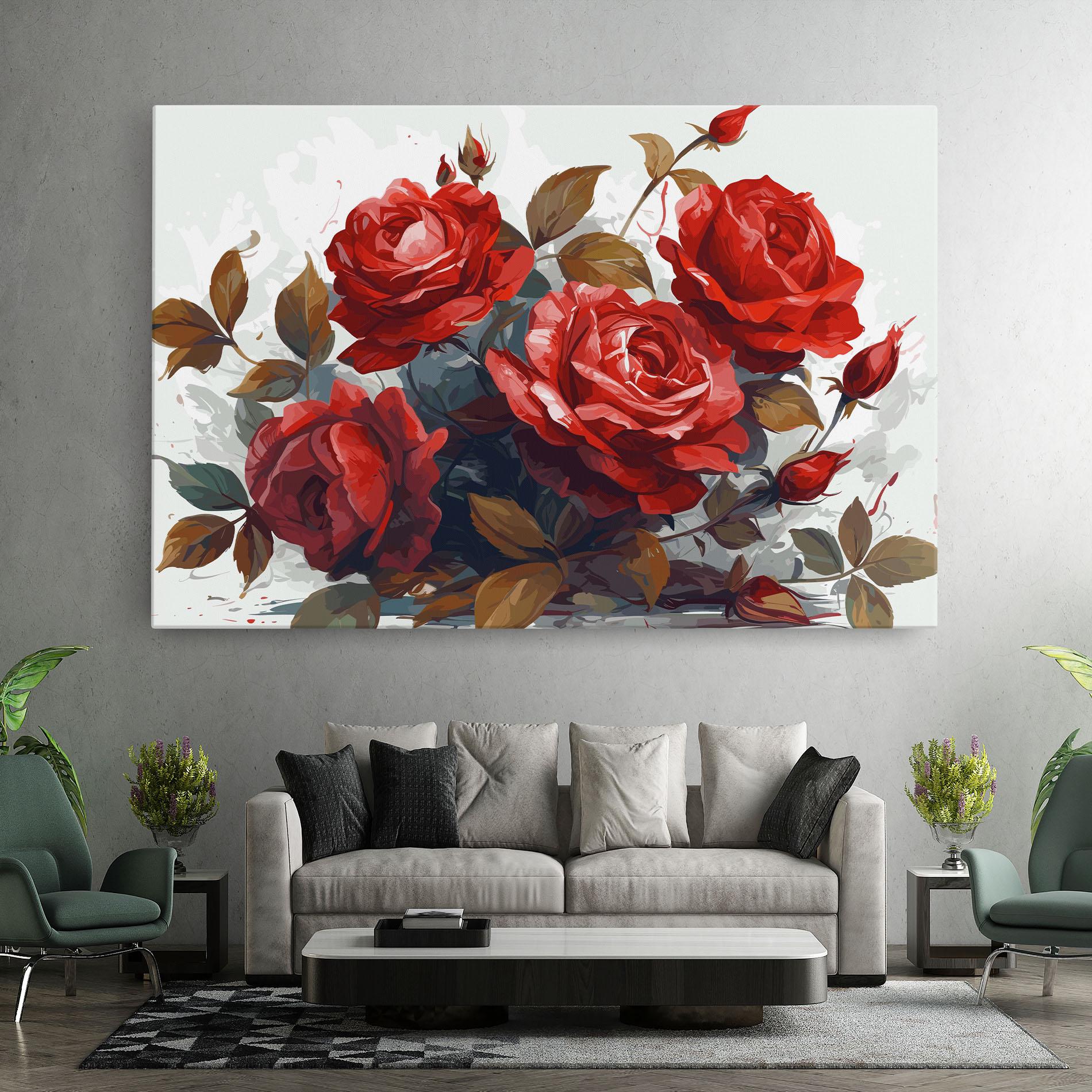 Картина на платно Beautiful Red Roses mockup 7