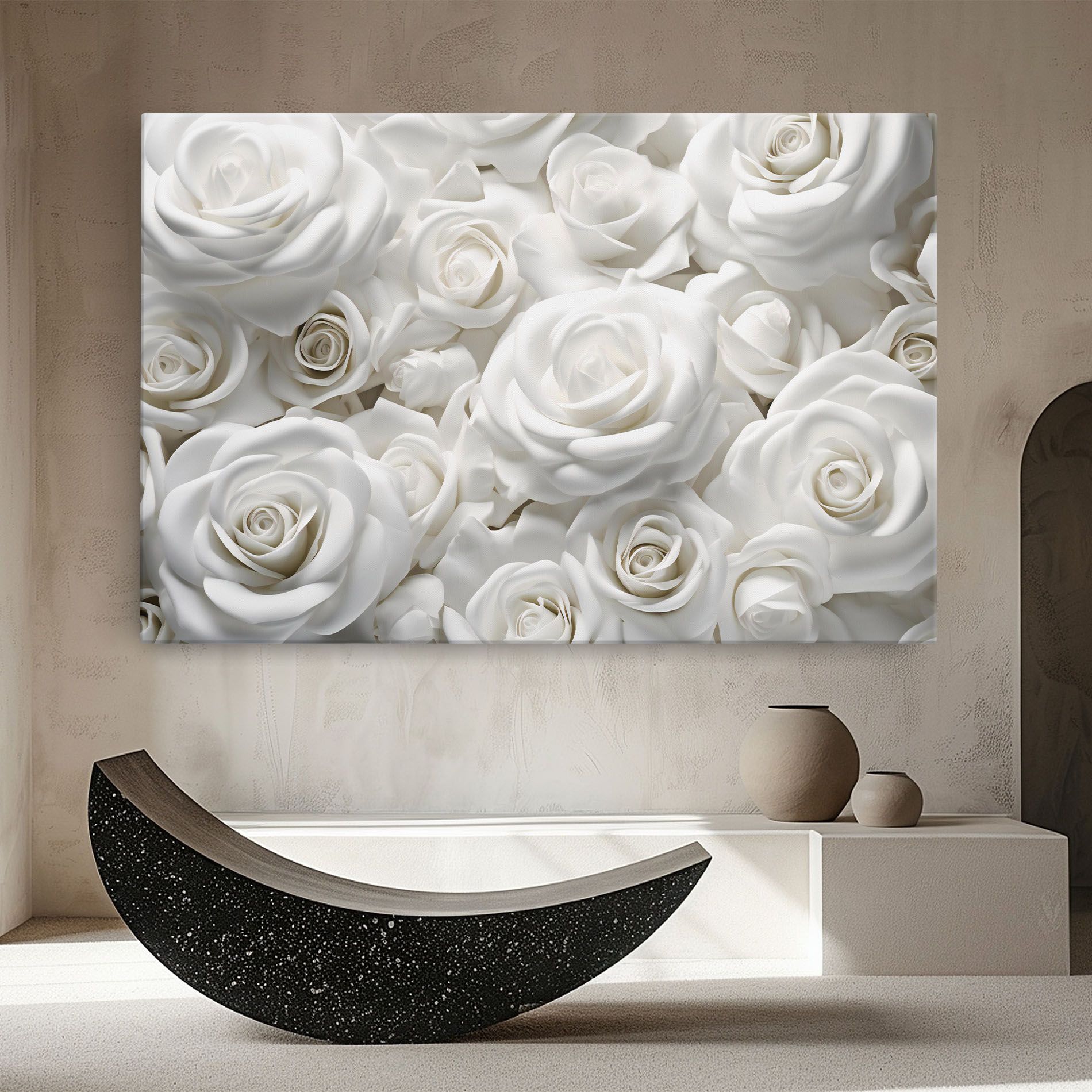 3d White Roses mockup 8