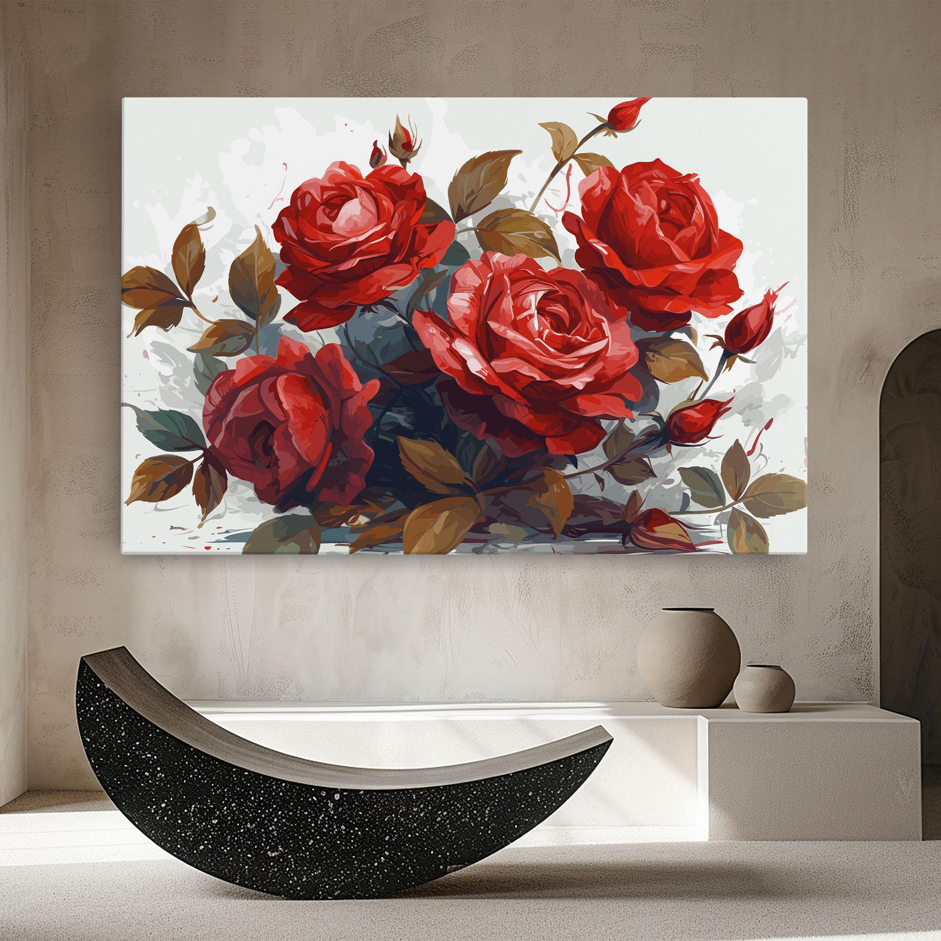 Картина на платно Beautiful Red Roses mockup 8