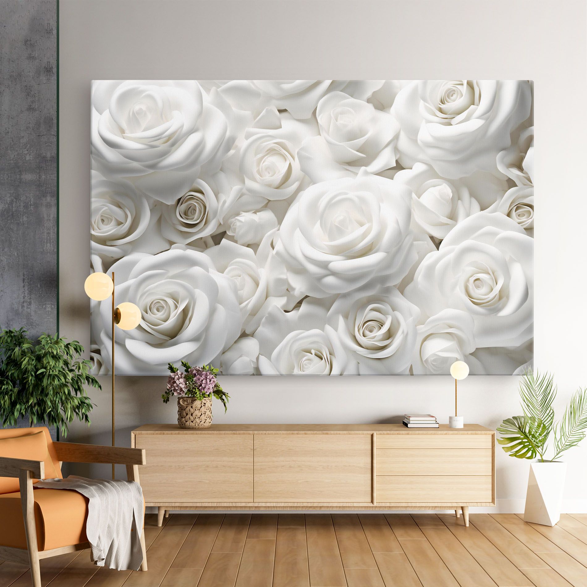 3d White Roses mockup 9