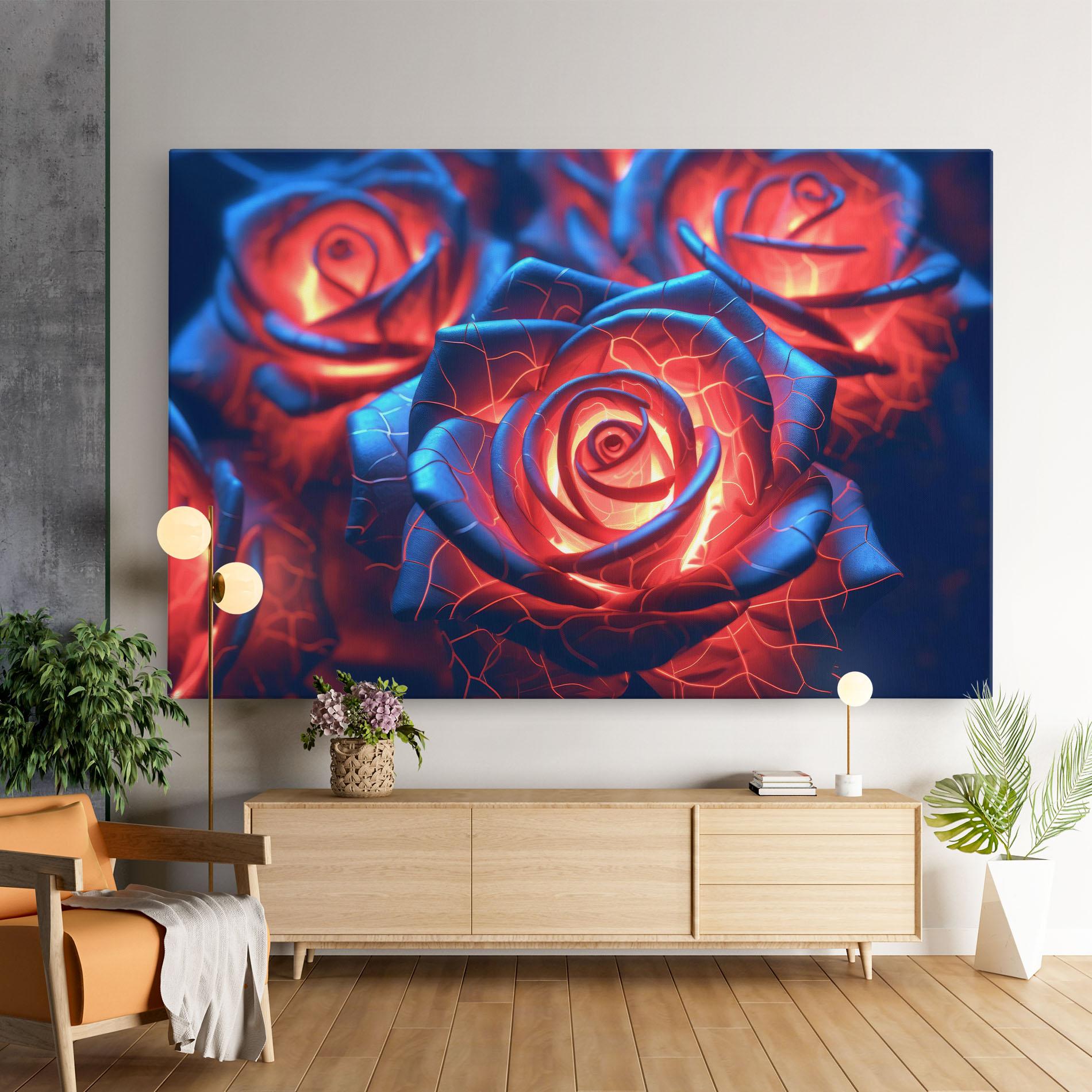 Картина на платно Glowing Roses mockup 9
