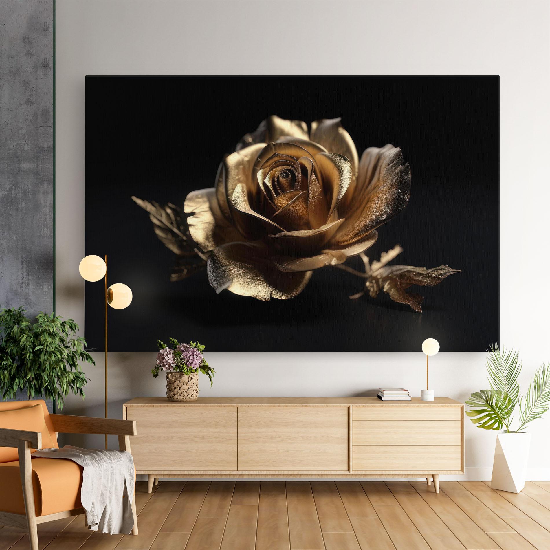 Картина на платно Gold Rose mockup 9