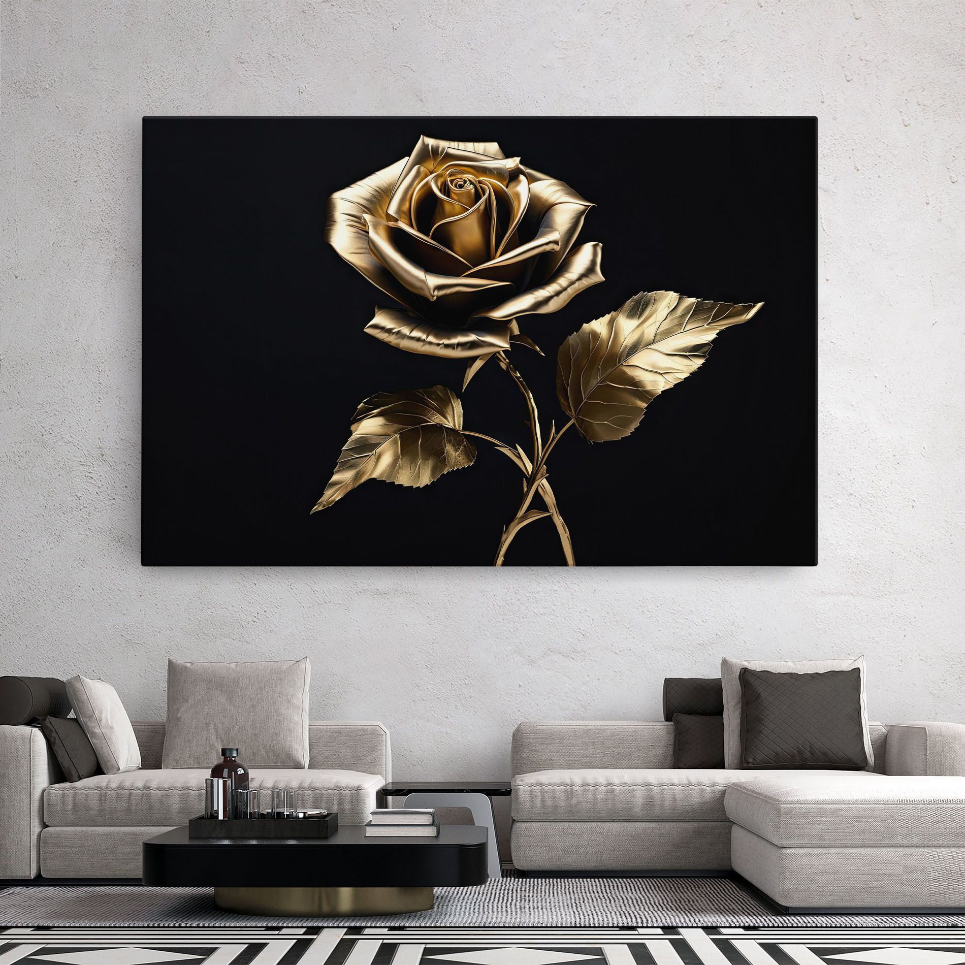 Beautiful Golden Rose mockup 2