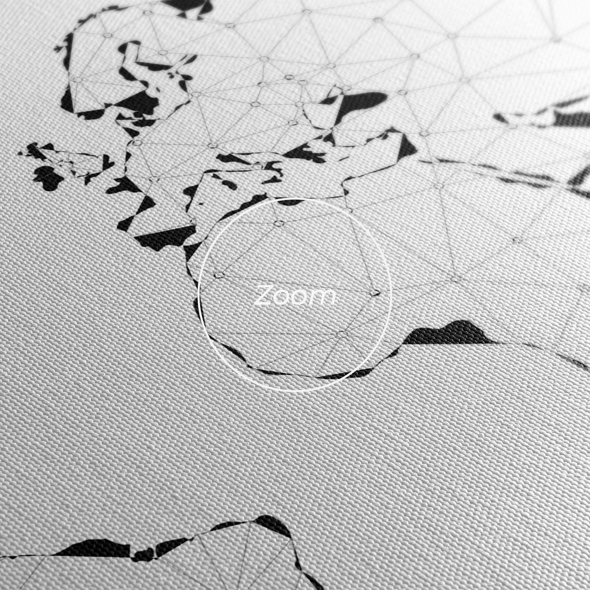 Картина на платно Black Line Map mockup 3