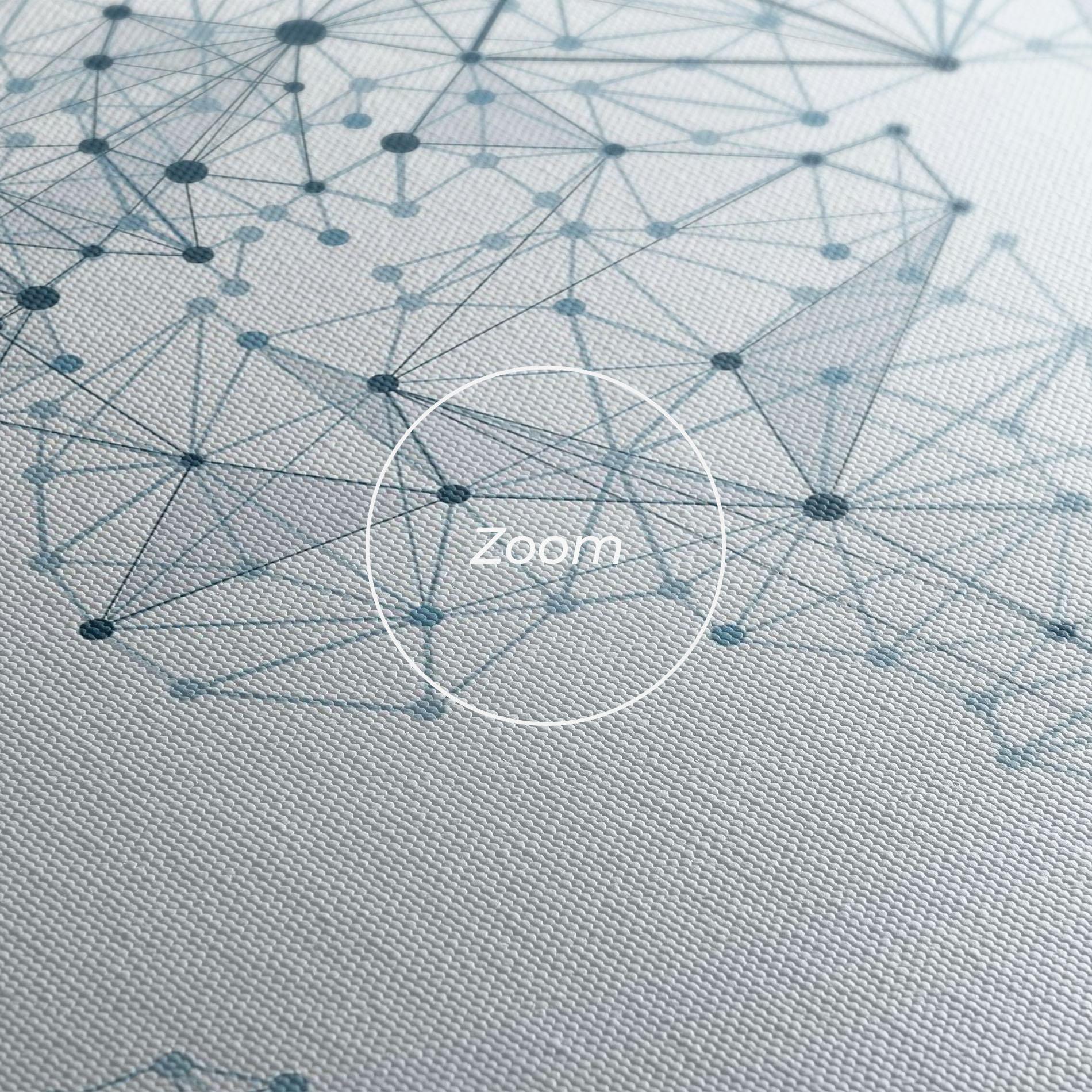 Картина на платно Blue Line Map mockup 3