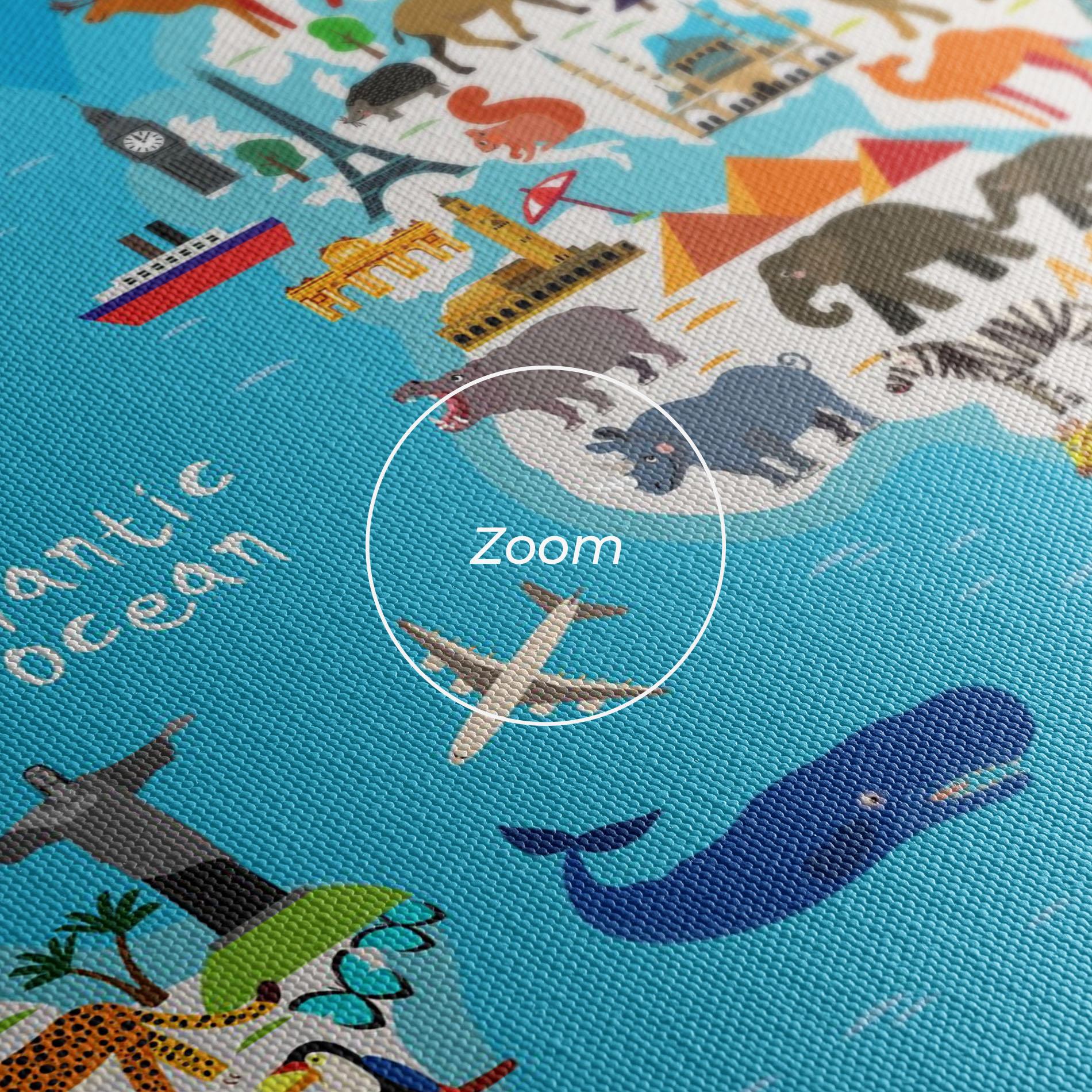 Картина на платно Travel Map mockup 3