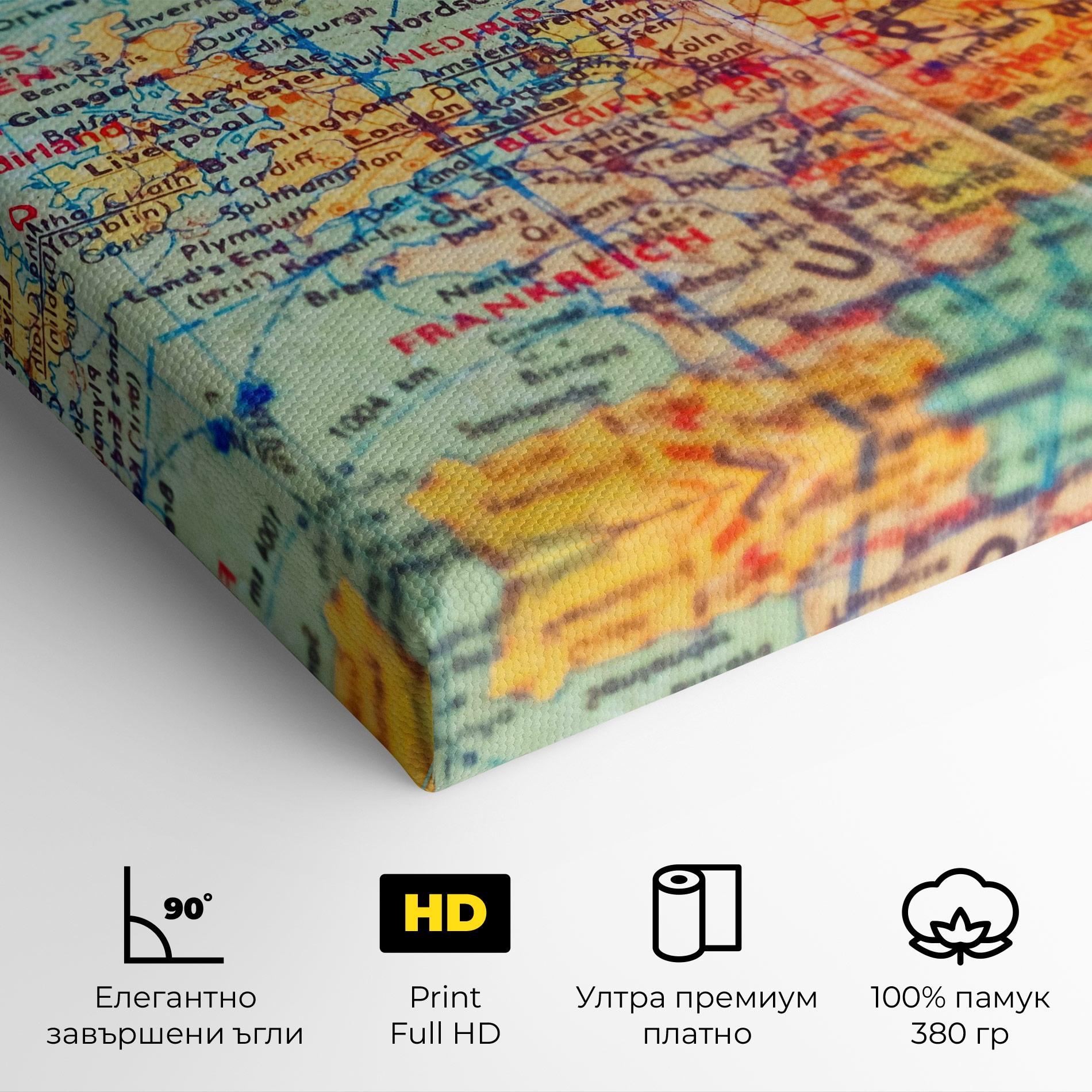 Картина на платно Globe mockup 4