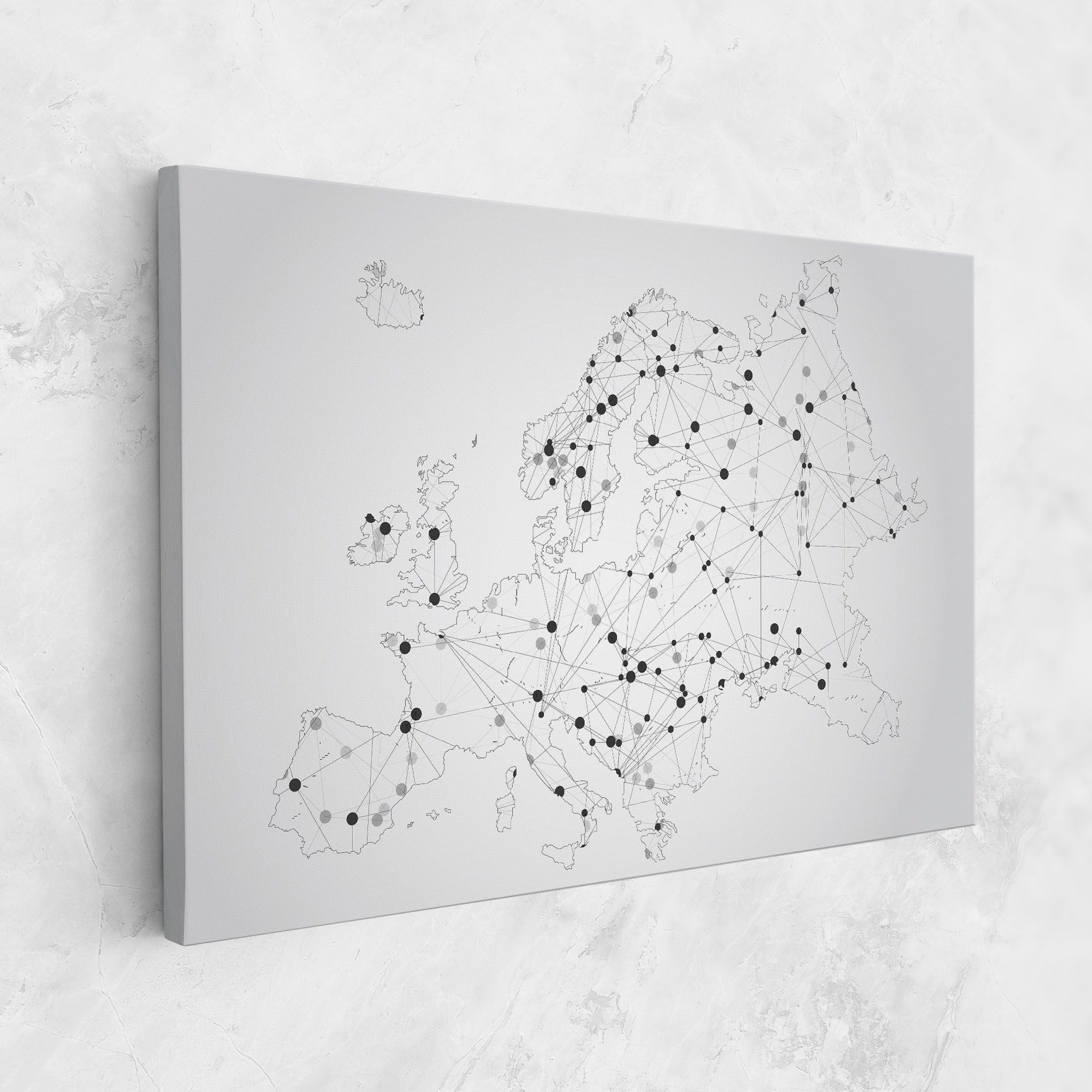 Europe Line Map mockup 1