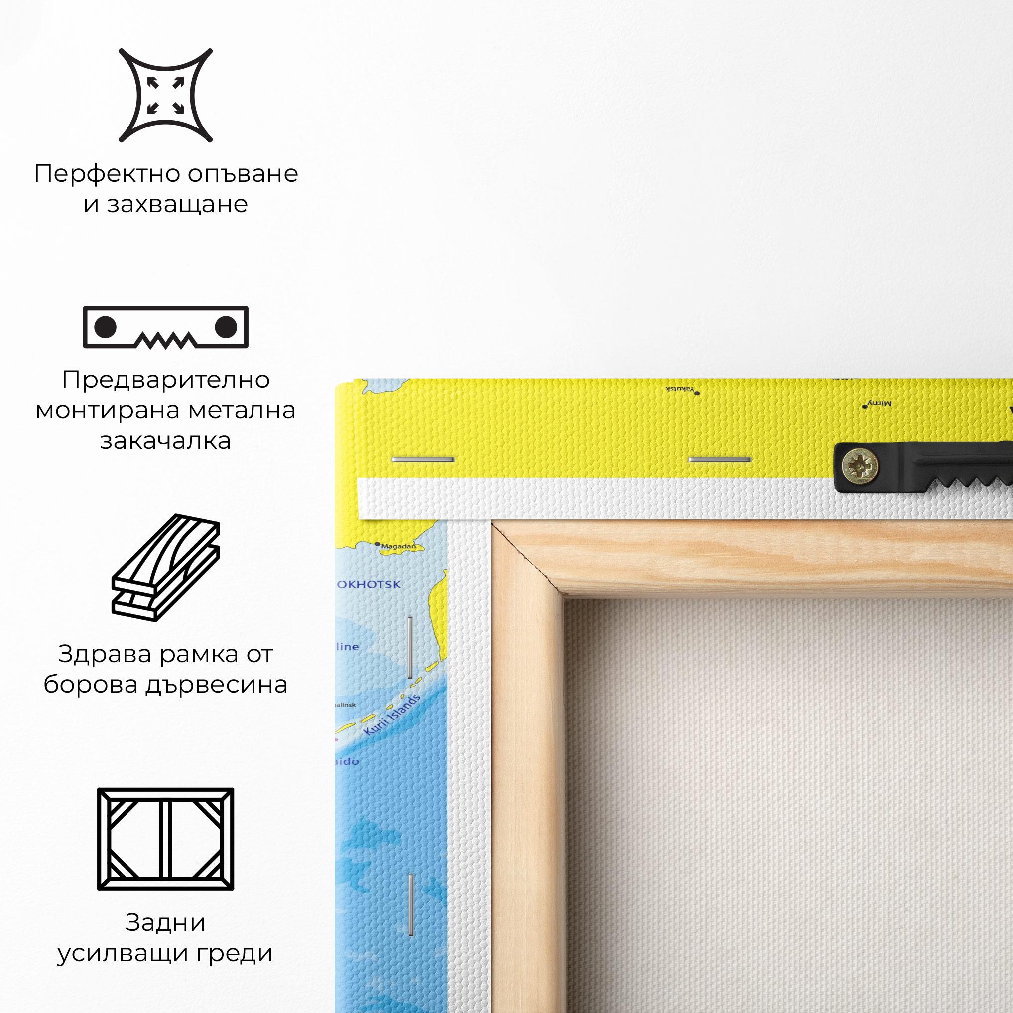 Картина на платно Asia Color Map mockup 5