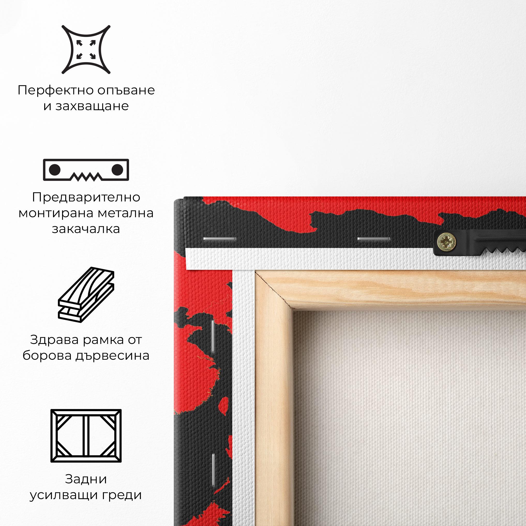 Картина на платно Asia Map mockup 5