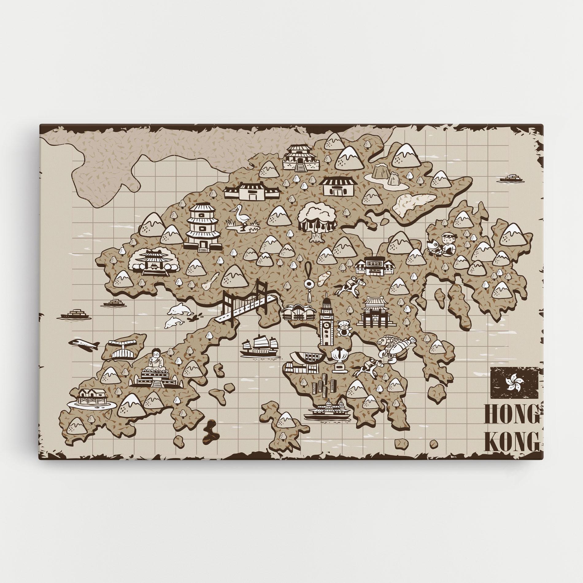 Картина на платно Hong Kong mockup 0