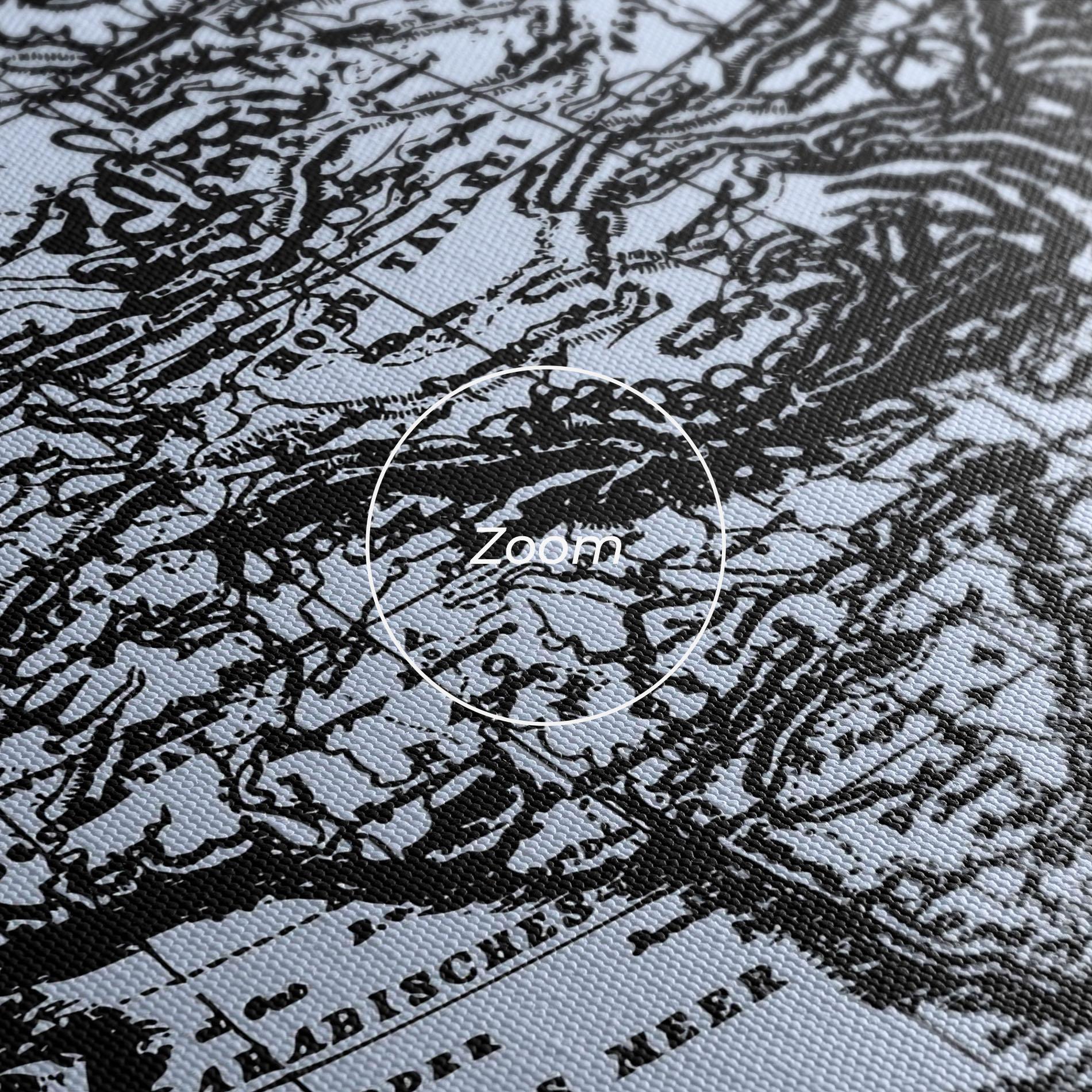 Картина на платно Blue Old Map mockup 3