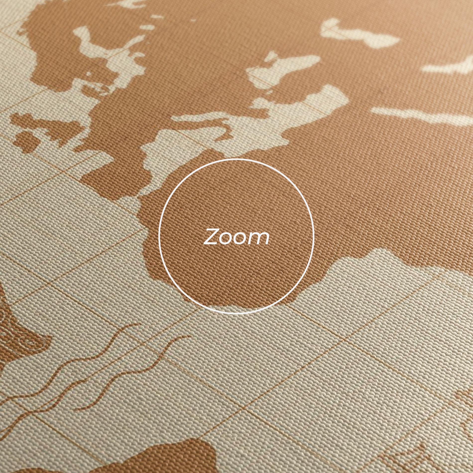 Картина на платно Light Cream Map mockup 3