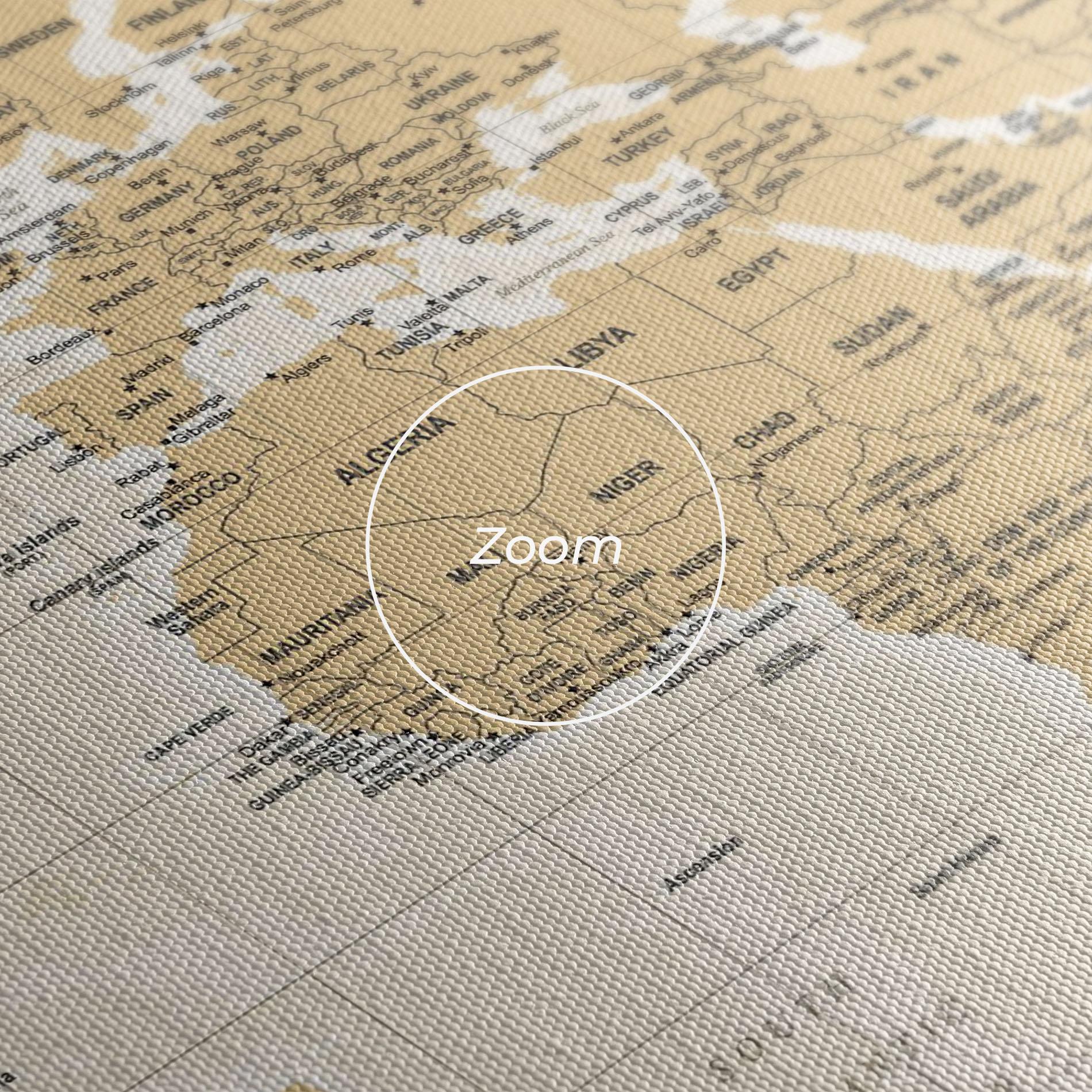 Картина на платно World Old Map mockup 3