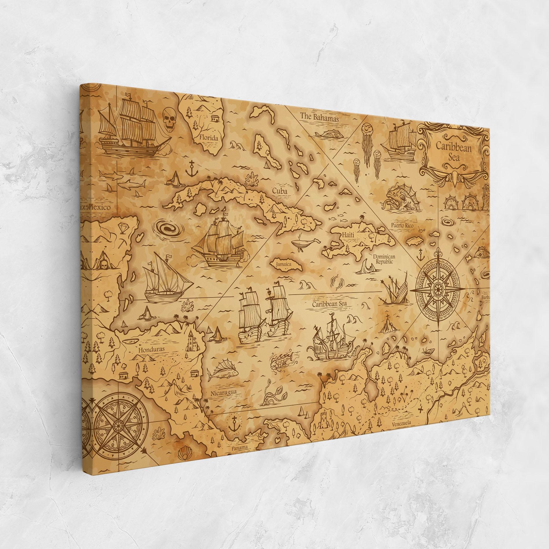 Картина на платно Caribbean Sea mockup 1