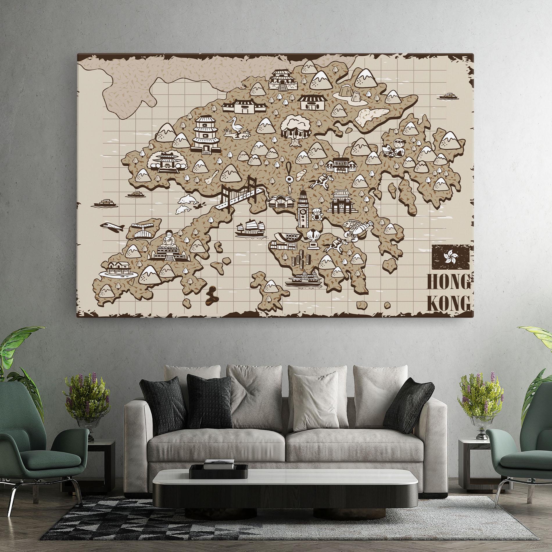 Картина на платно Hong Kong mockup 7