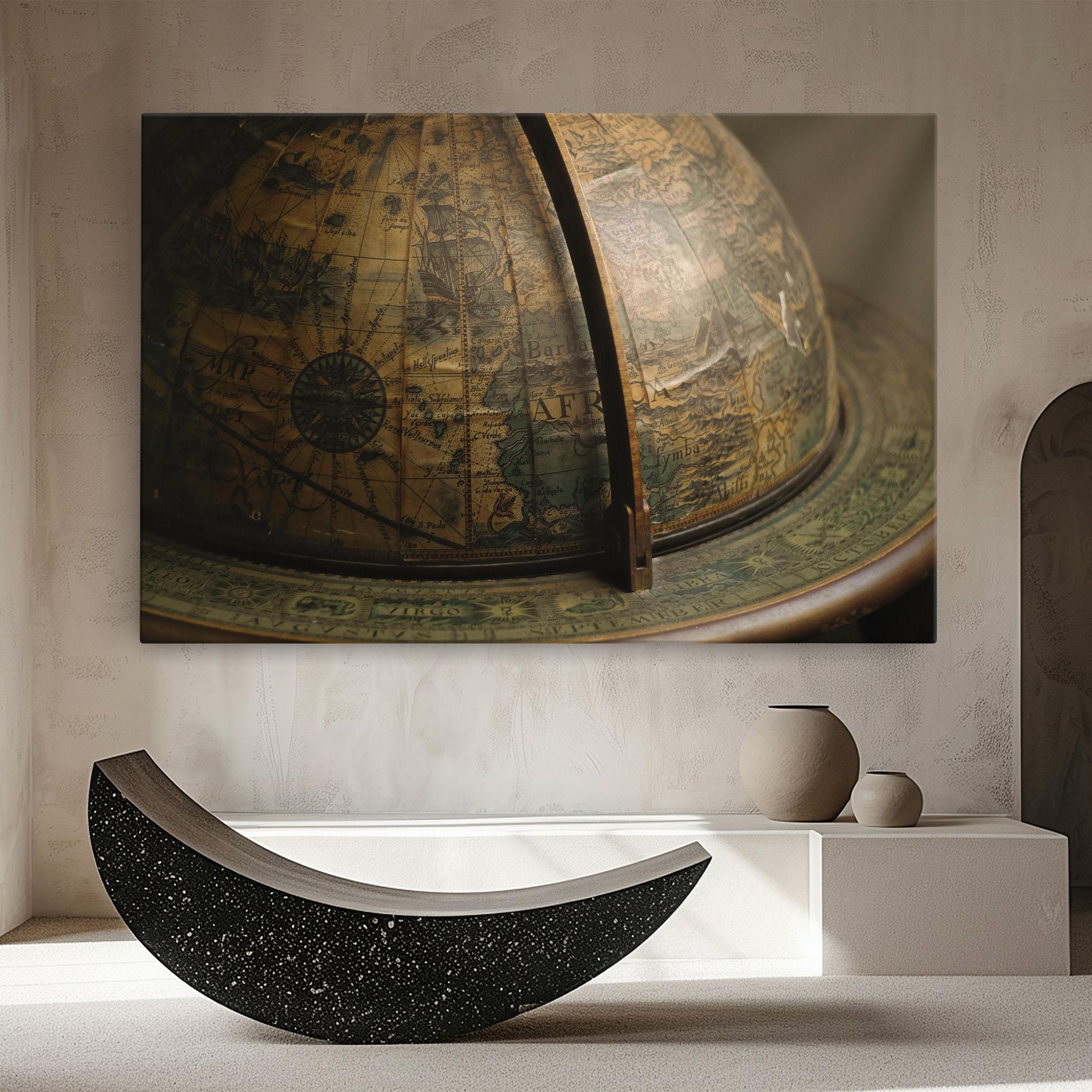 Картина на платно Globe Map mockup 8