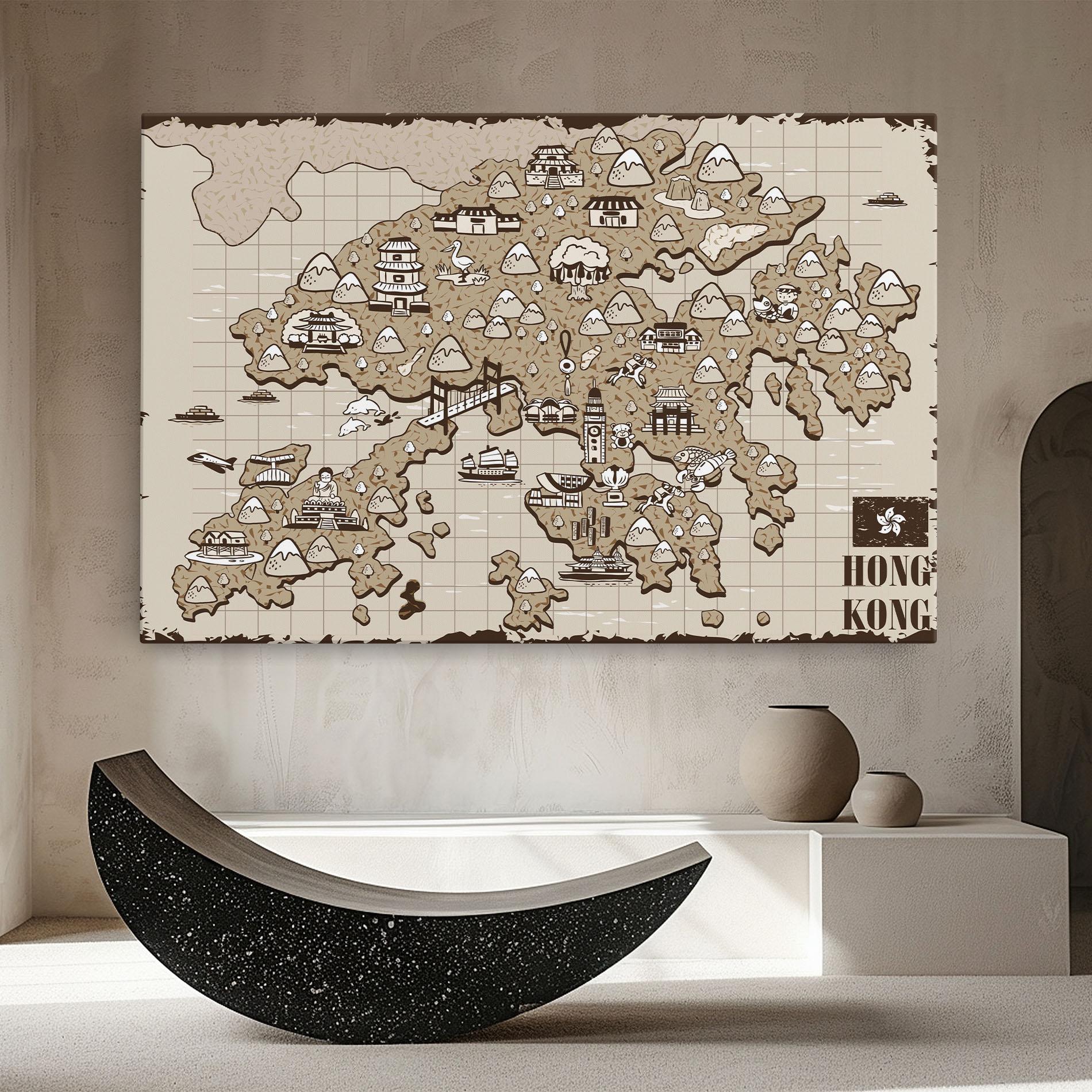 Картина на платно Hong Kong mockup 8