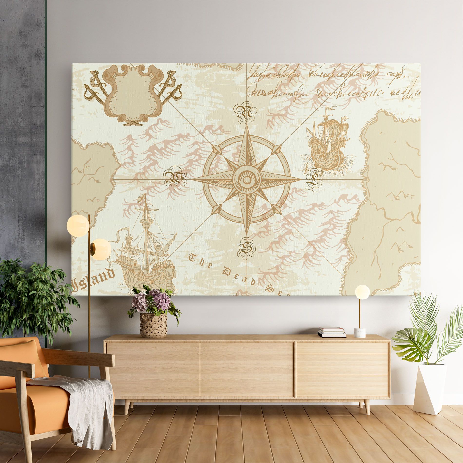 Cream Compass mockup 9